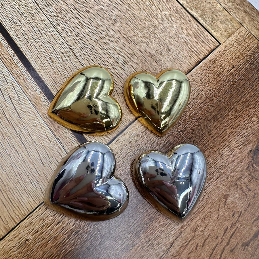 Chunky Big Hearts Earrings