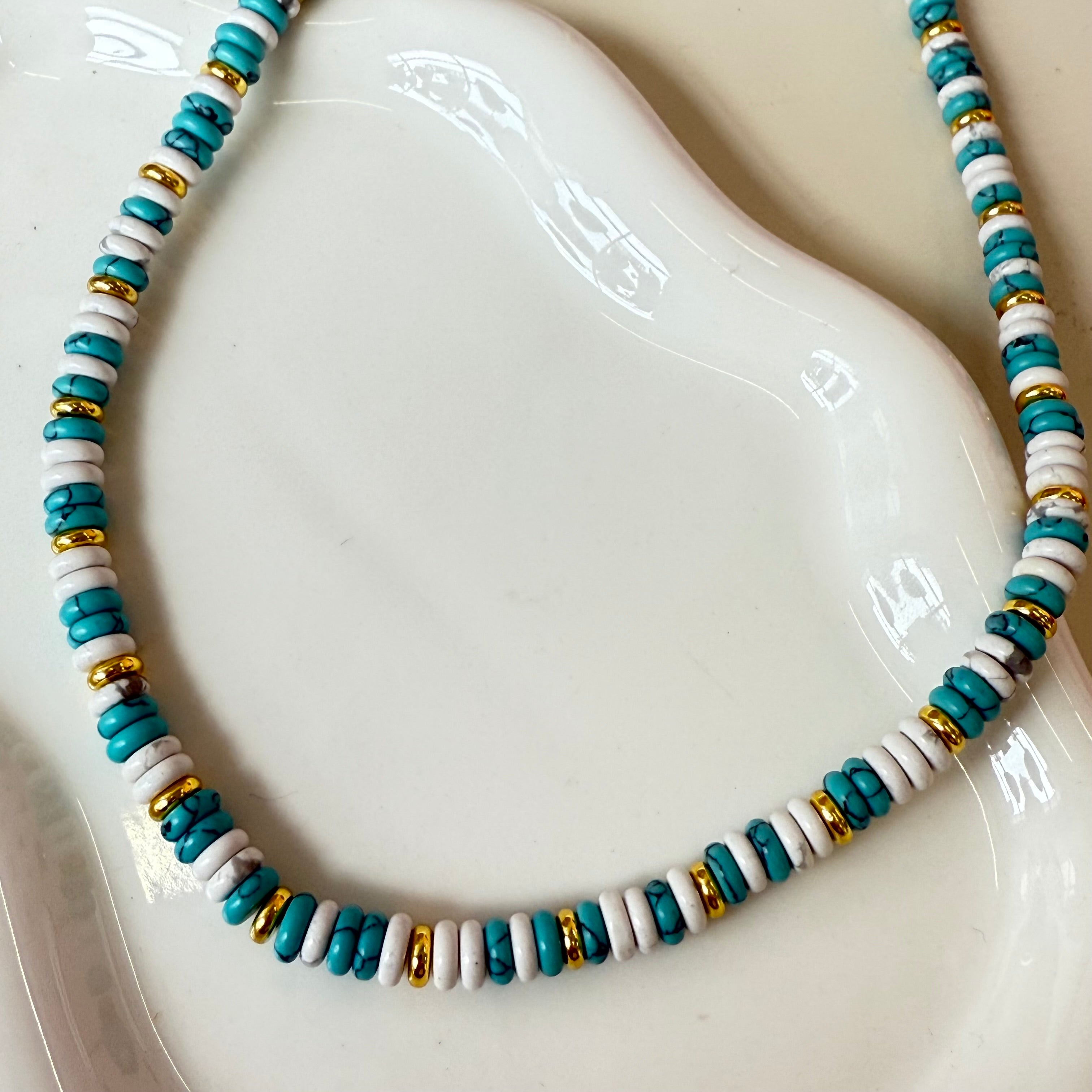 Sea Turquoise Puca Necklace