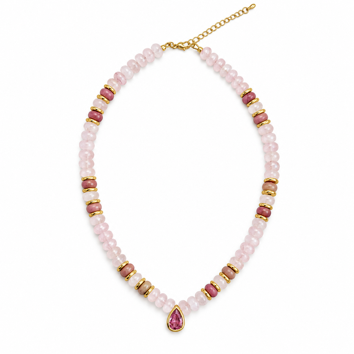 Luxe Teardrop Natural Stone Necklace