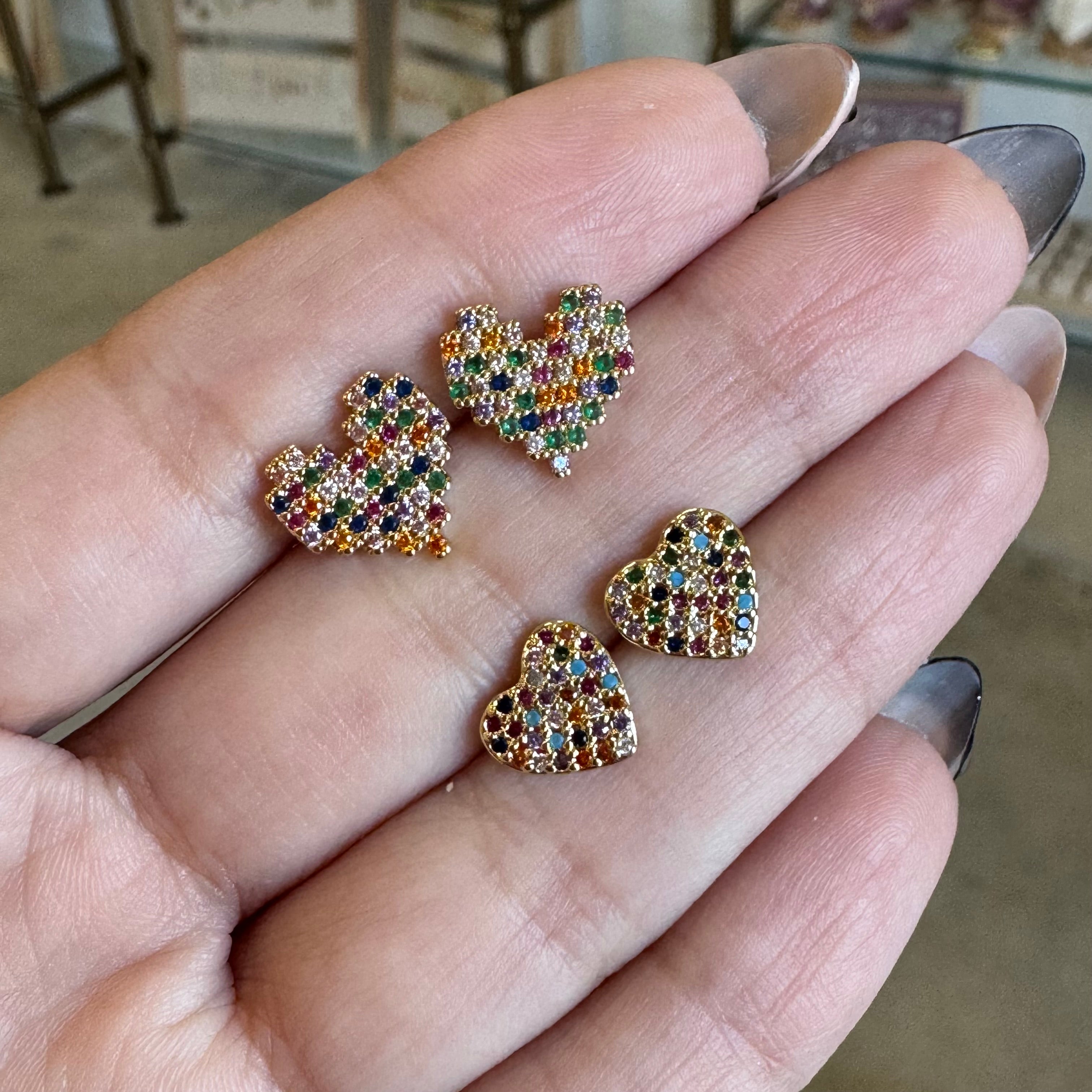 Heart Color Earrings