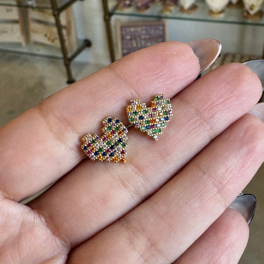 Heart Color Earrings