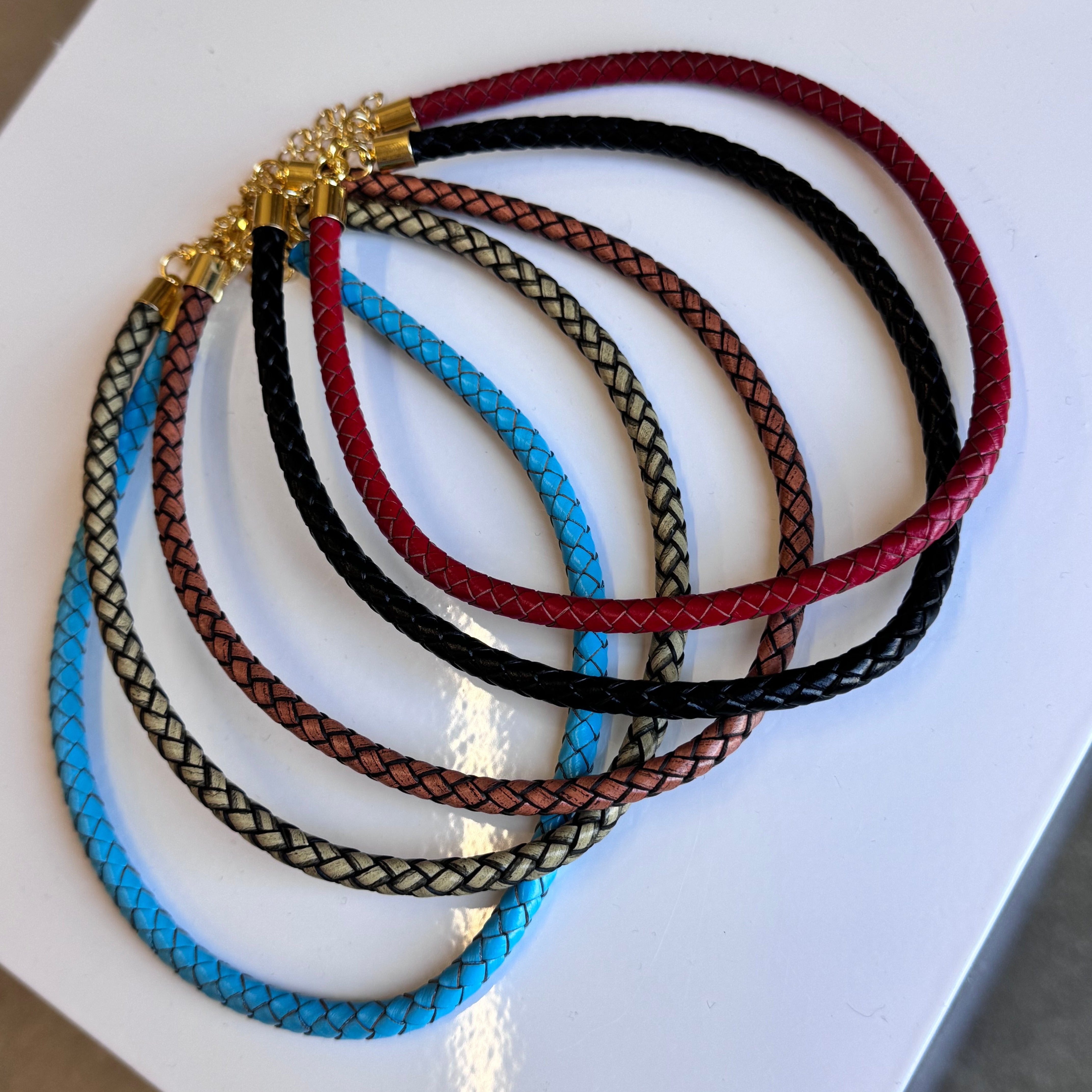 Round Snake Leather Necklace