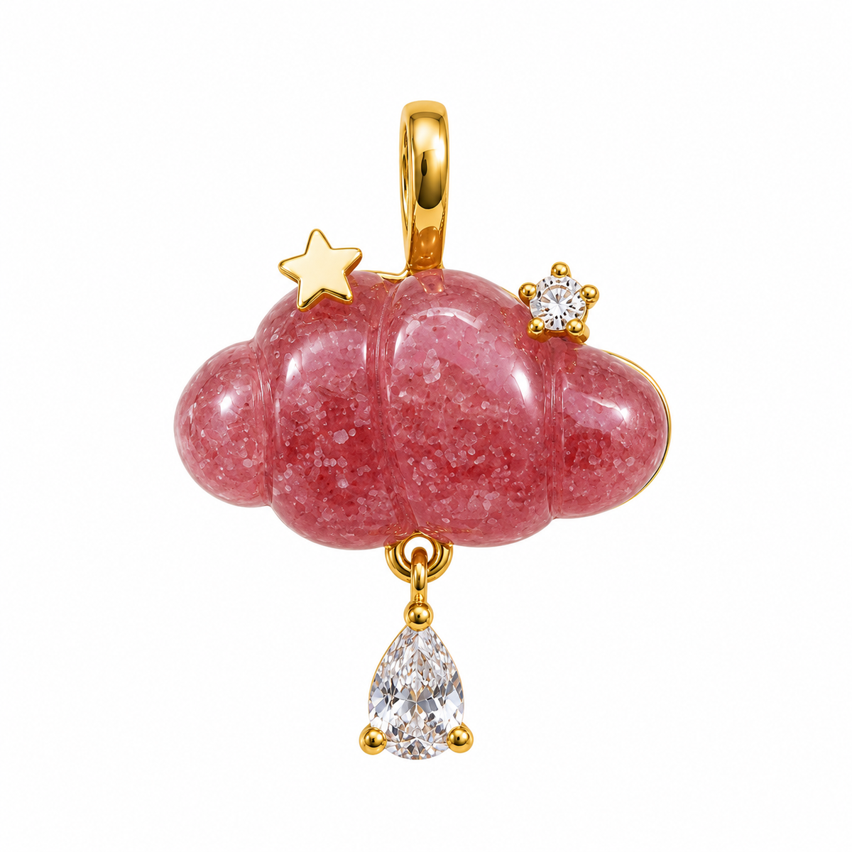 Cloud Gemstone Charm