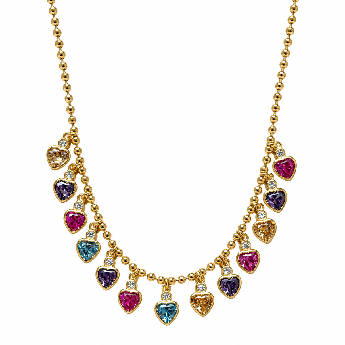 Candy Hearts Crystal Necklace
