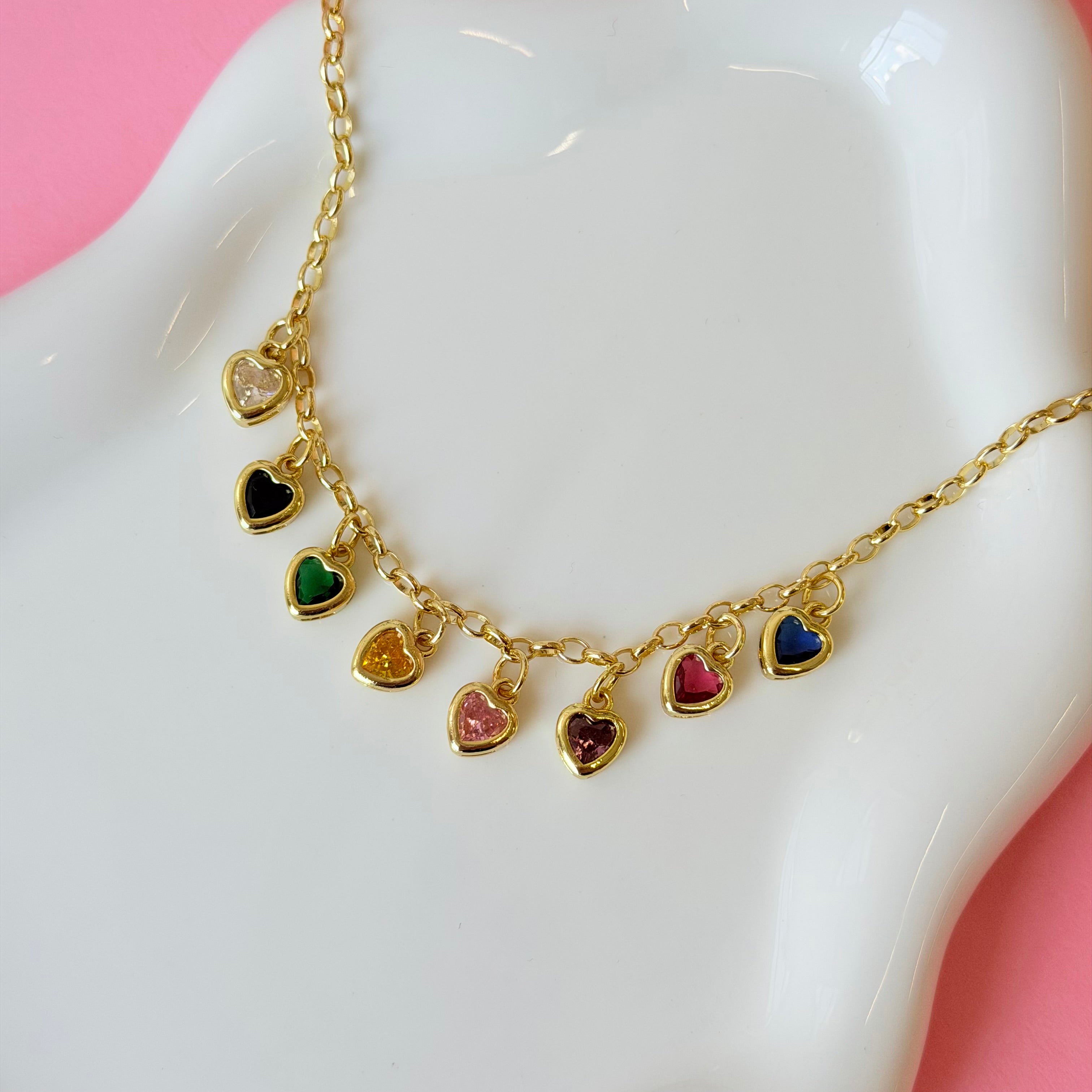 Sweet Crystal Heart Necklace