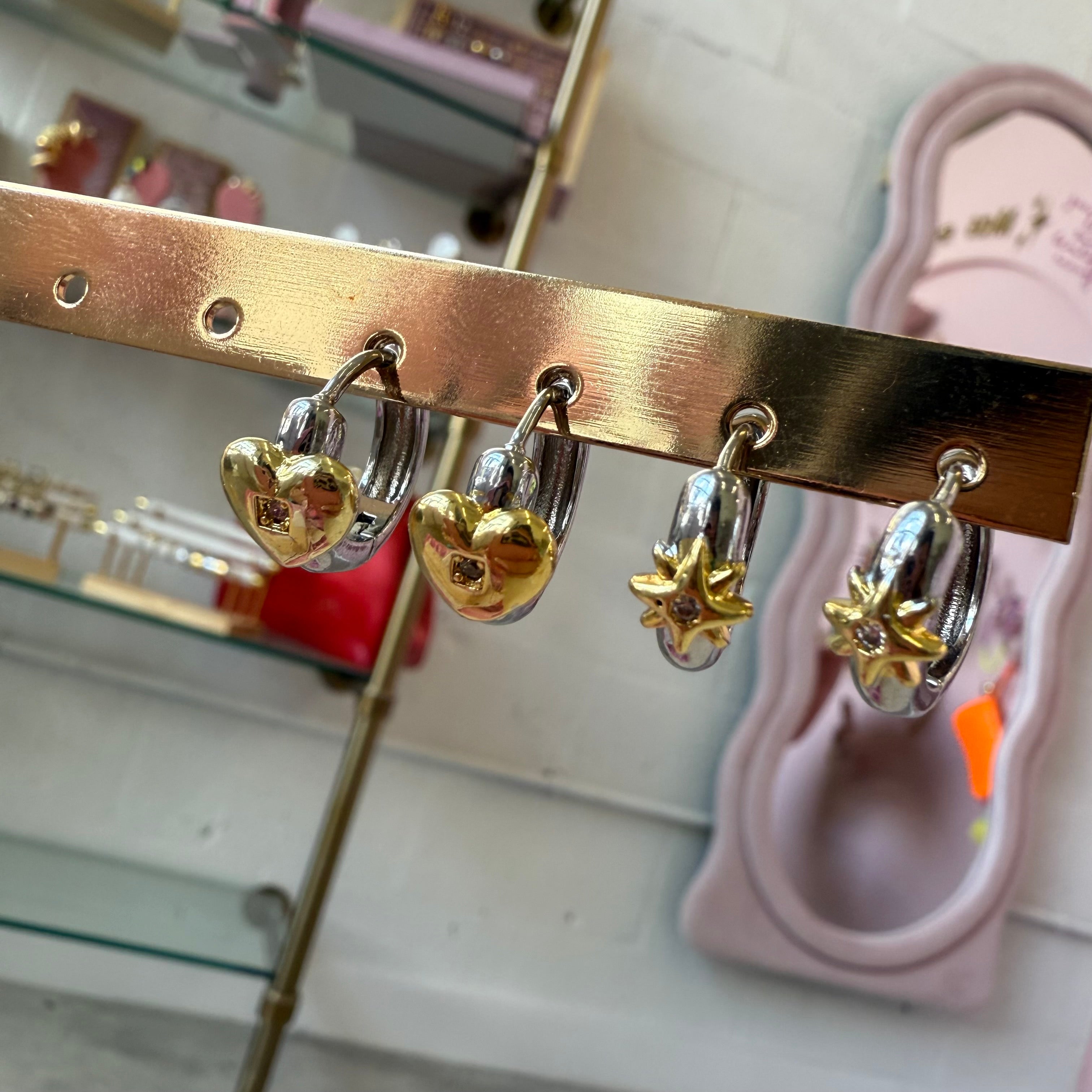 Two Tone Mini Hoops