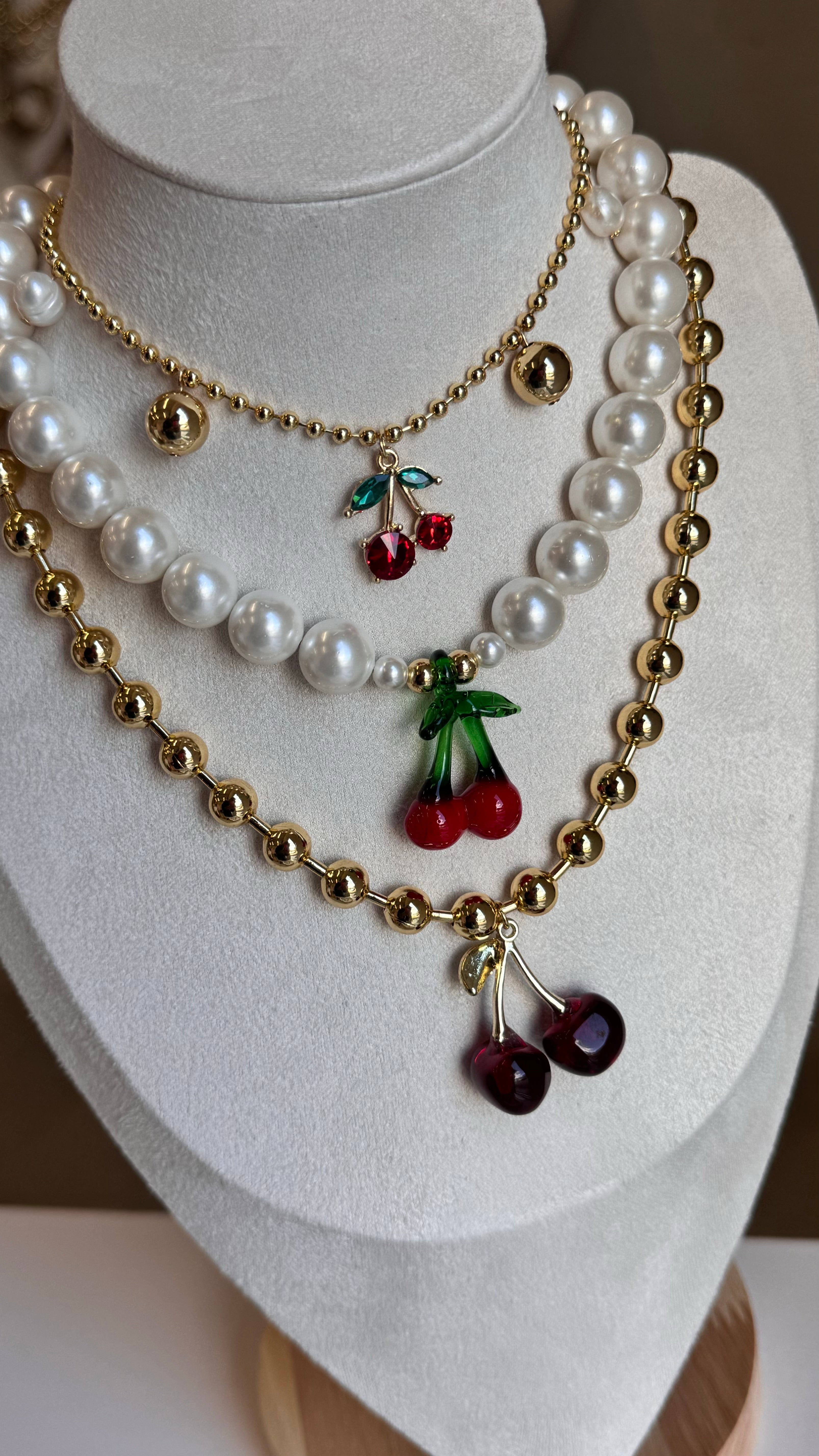 Pearl Cherry Necklace