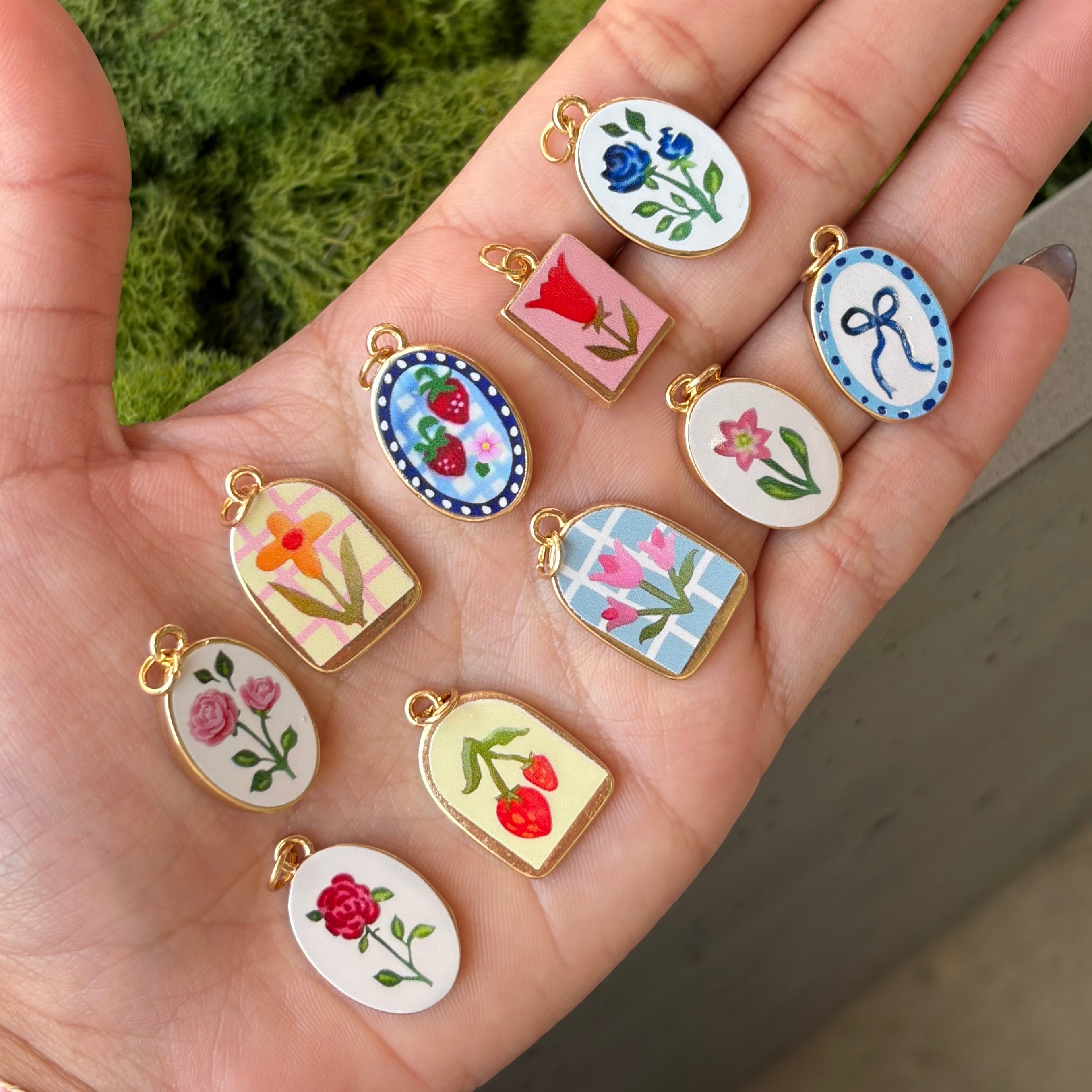 Ceramic Flower Charm