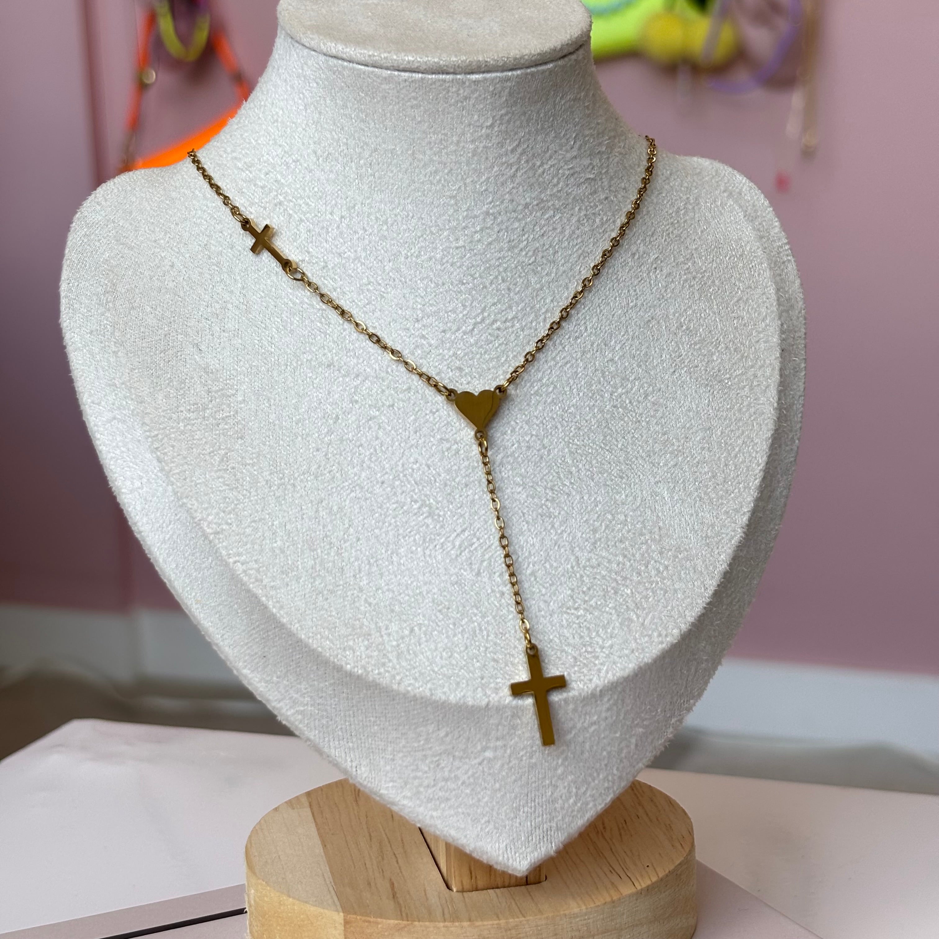 Rosario Heart Necklace