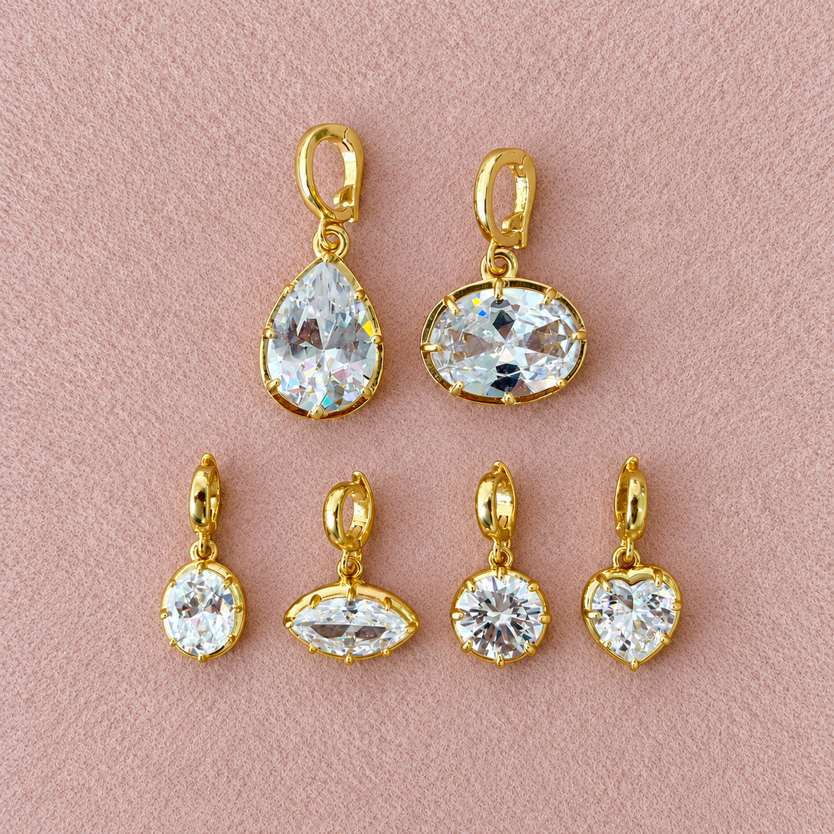 Luxe Solitaire Drop Charms Collection