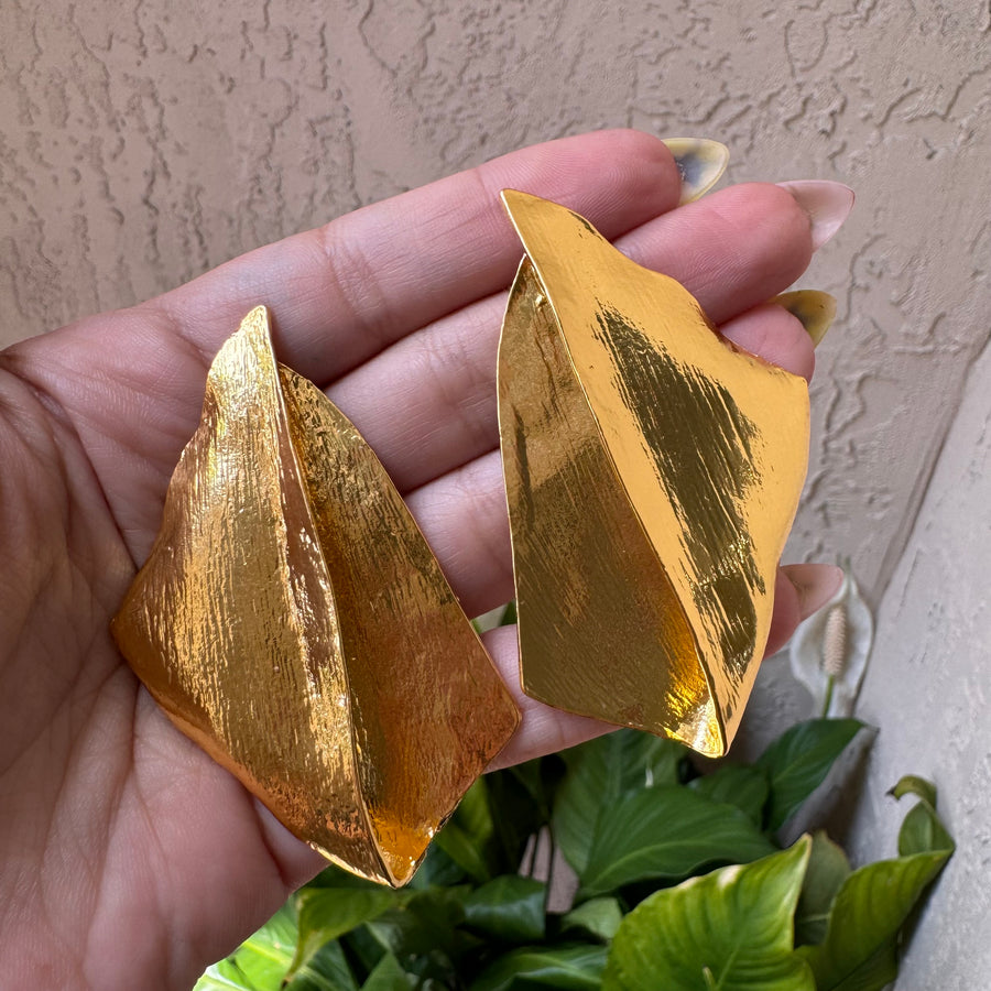 Gold Leaves Earring