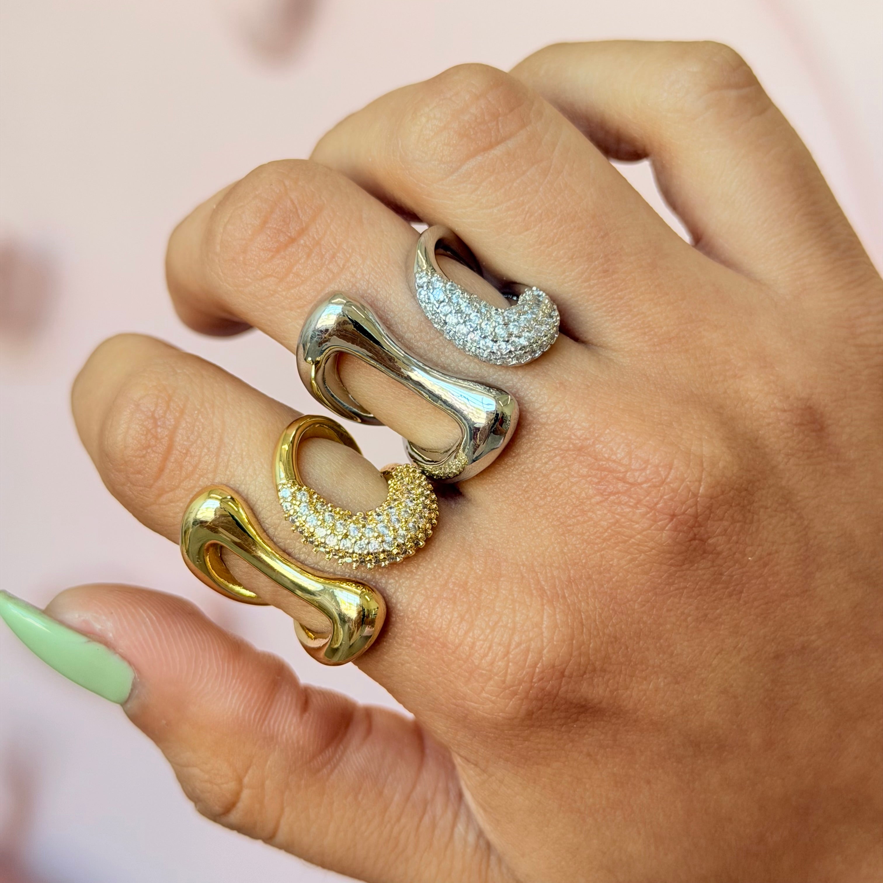 Zirconium Opened Ring