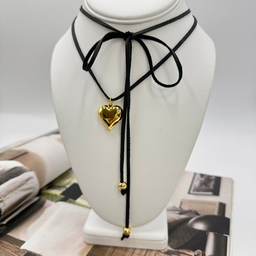 Black Long Thread Necklace