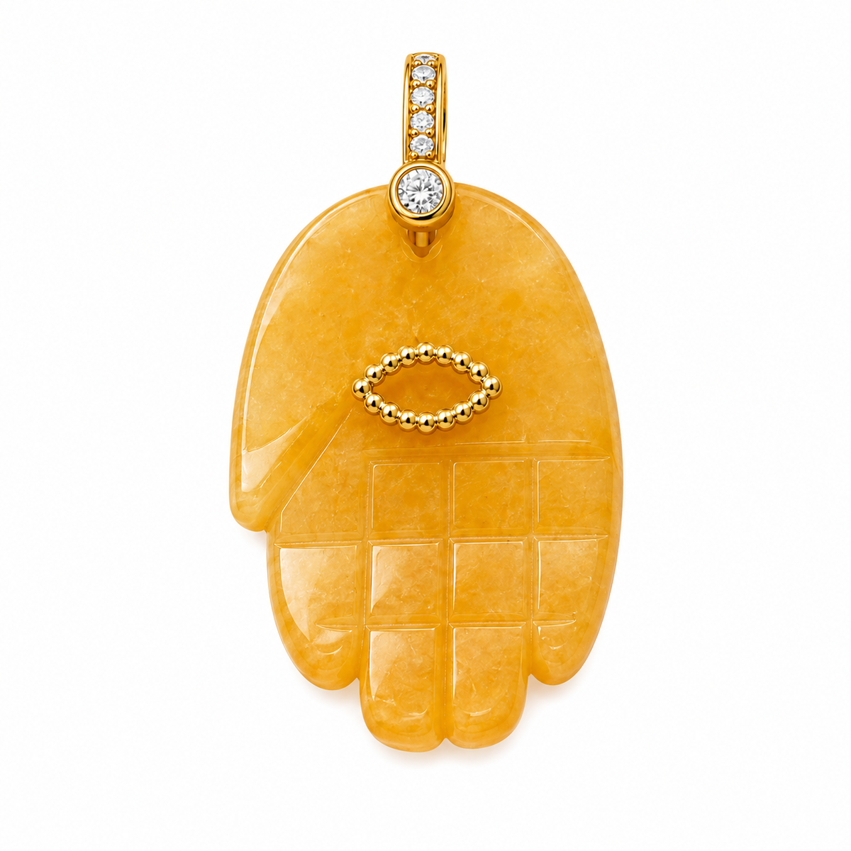 Lucky Hand Gemstone Charm
