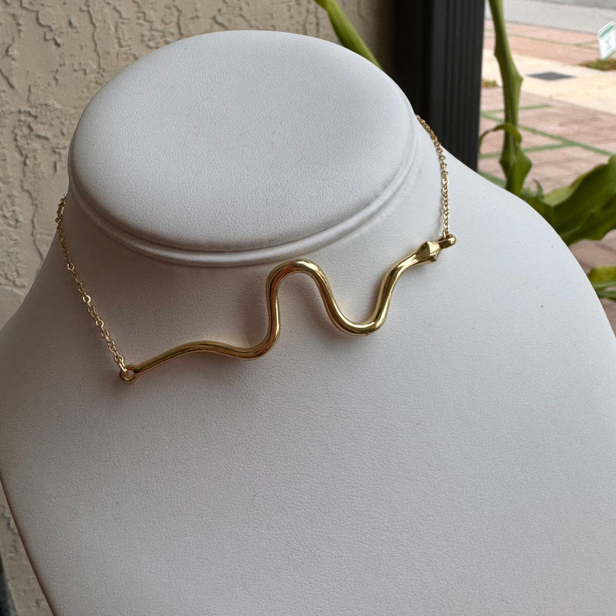 Gold Snake Choker