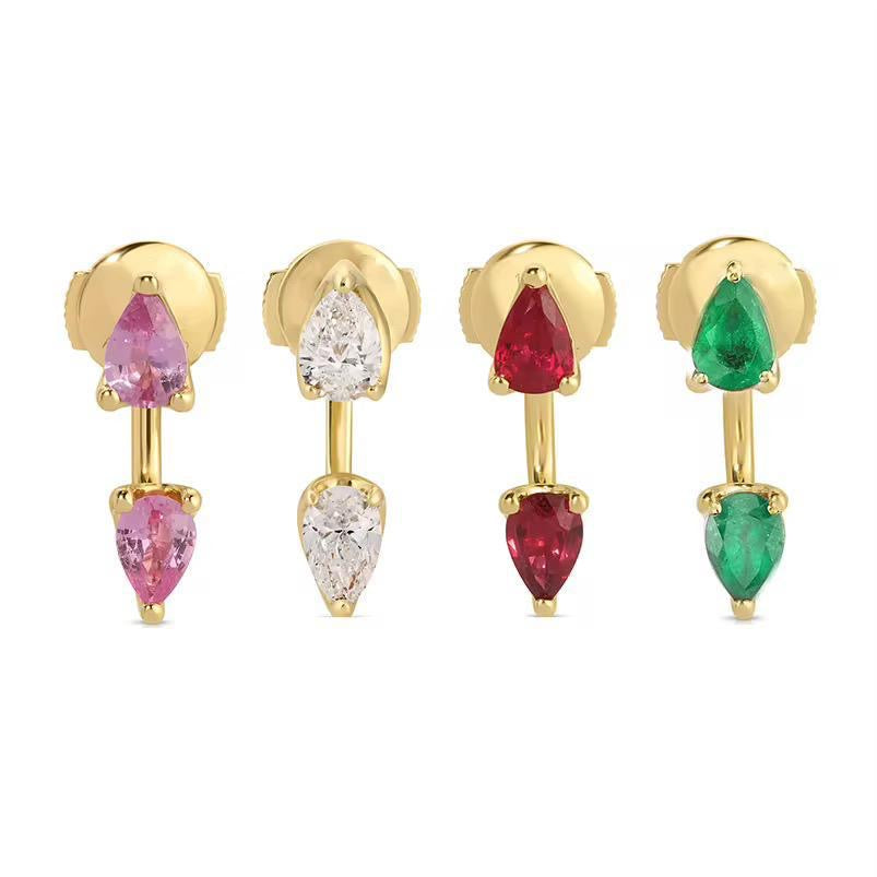 Dual Drop Luxe Studs