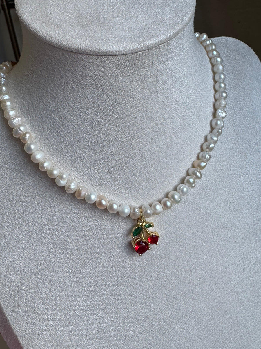 Pearl Cherry Necklace