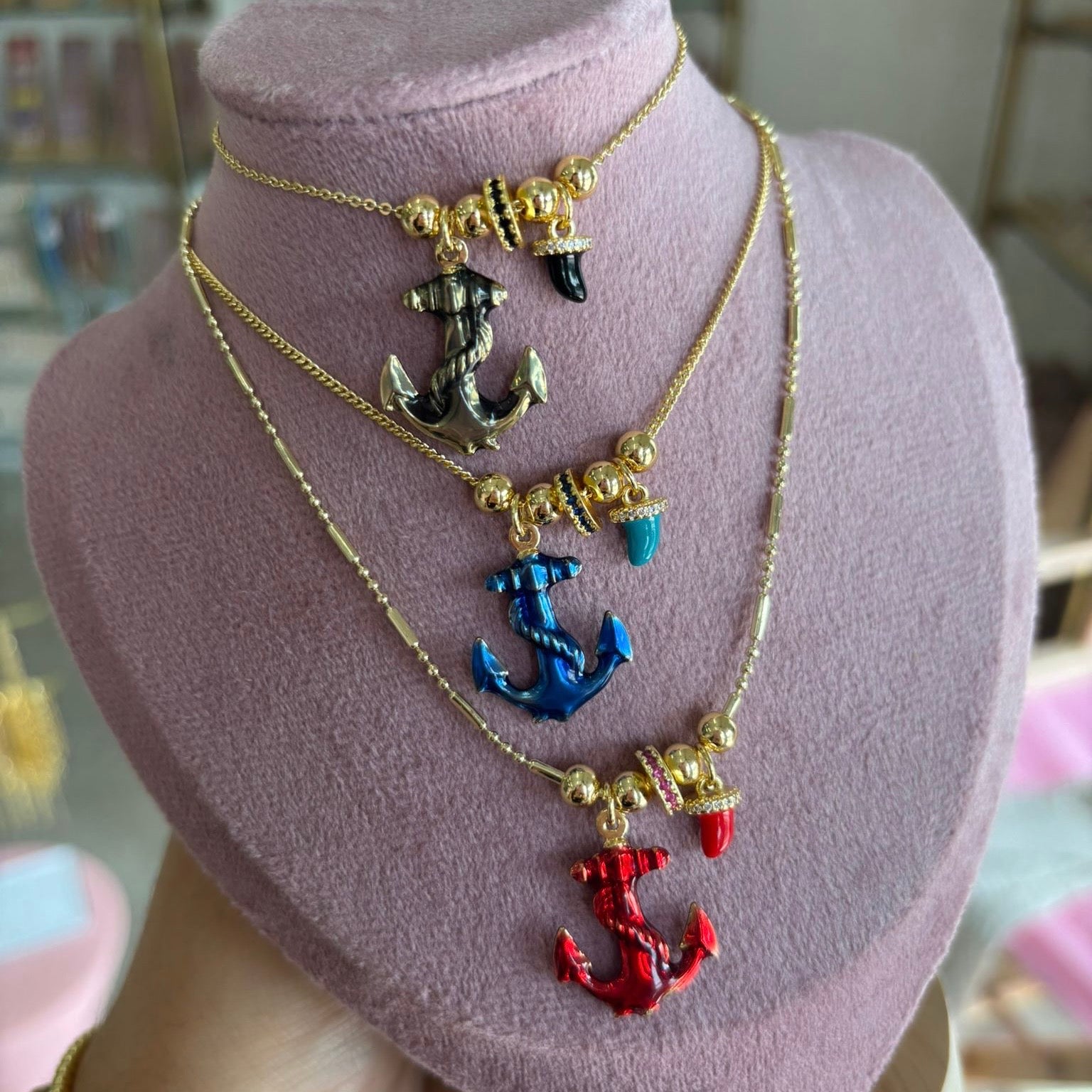 Anchor Sea Colorfull Necklace