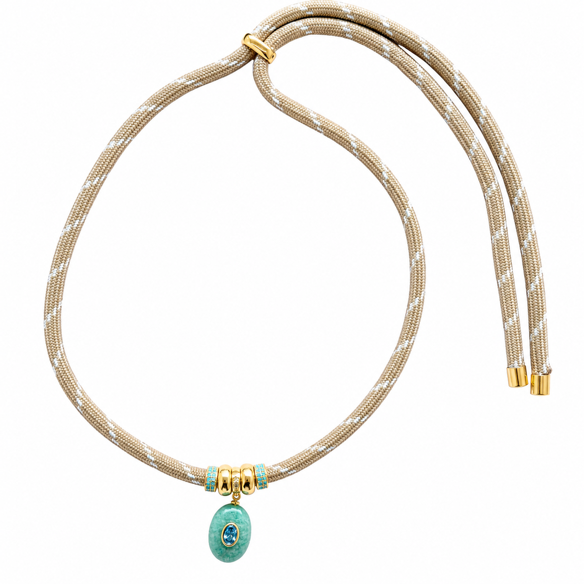 Boho Stone Cord Necklace