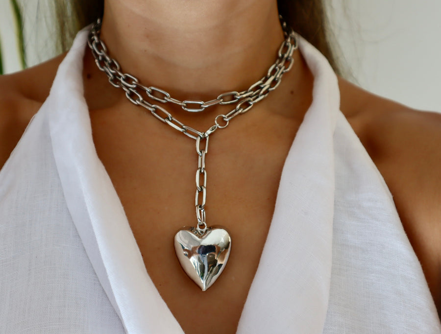 Heart Long Pendant Necklace