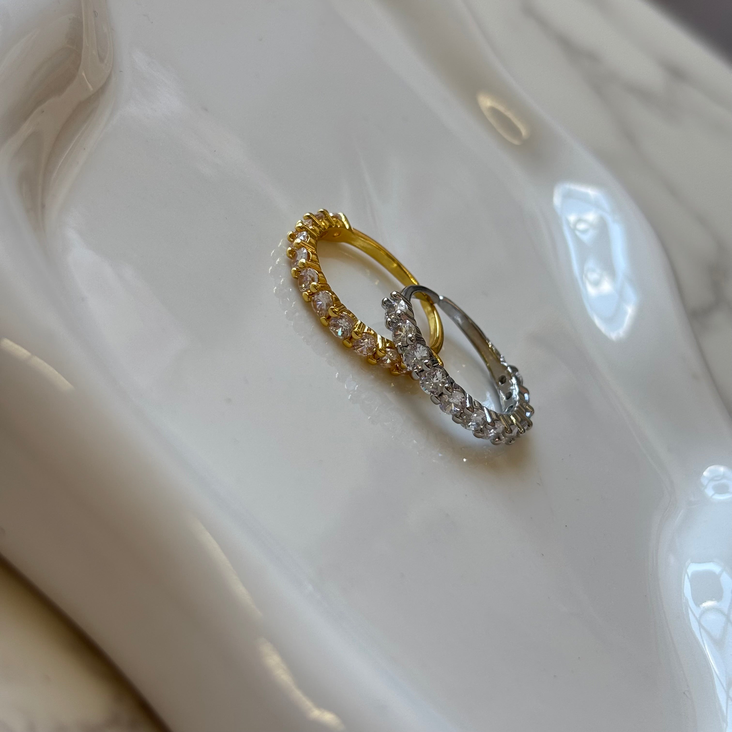 Crystal Band Rings