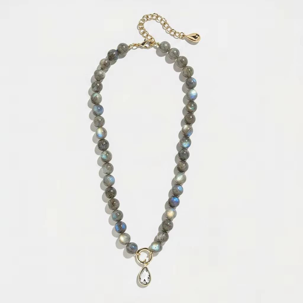 Natural Stone Drop Necklace