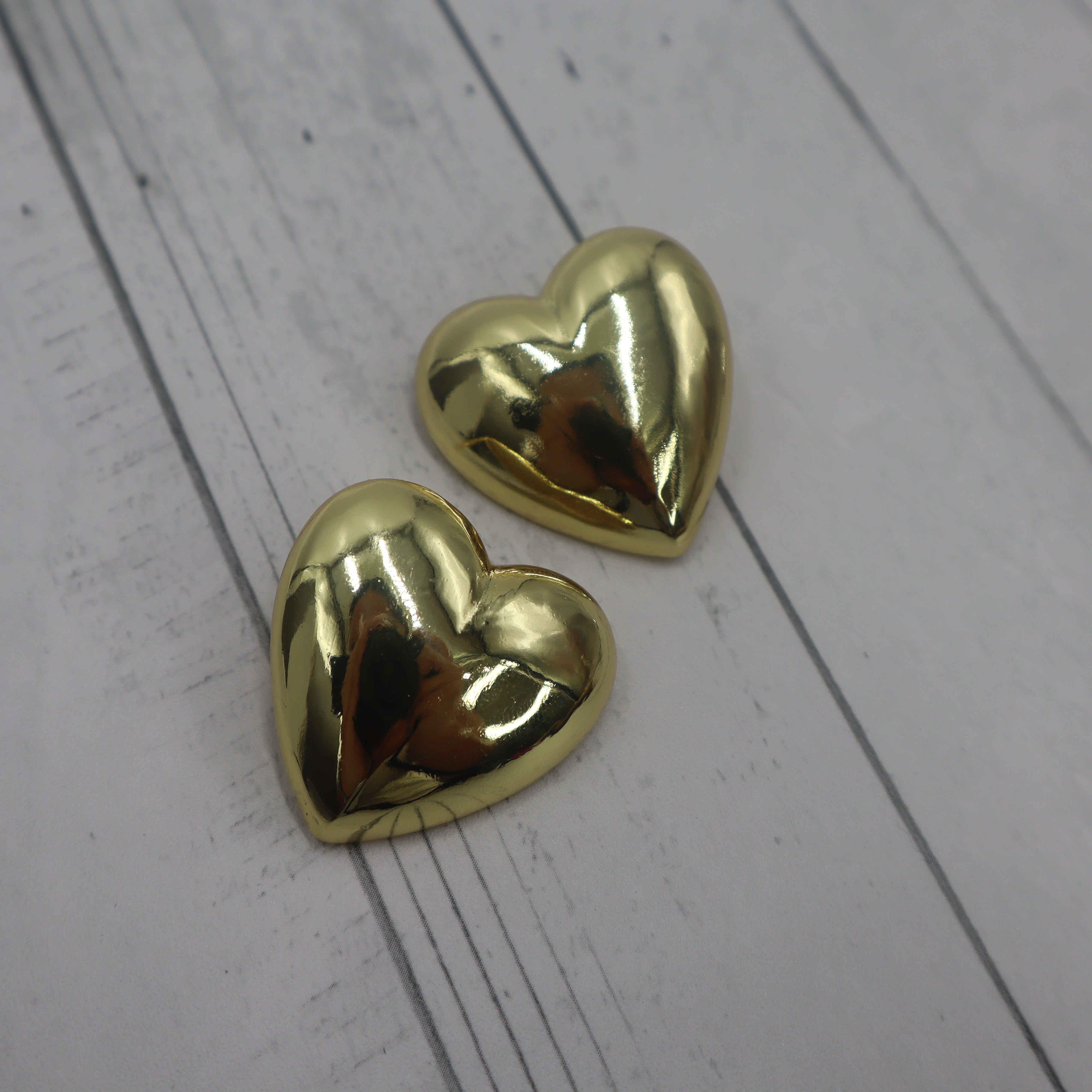 Chunky Big Hearts Earrings