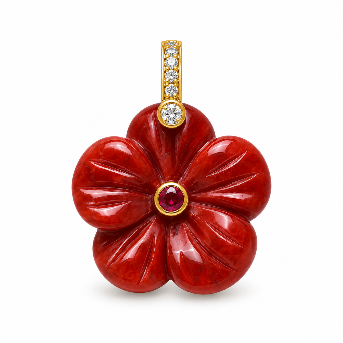Natural Bloom Stone Charm