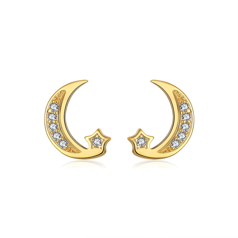 Moon and Star Earring