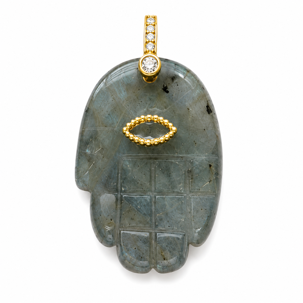 Lucky Hand Gemstone Charm
