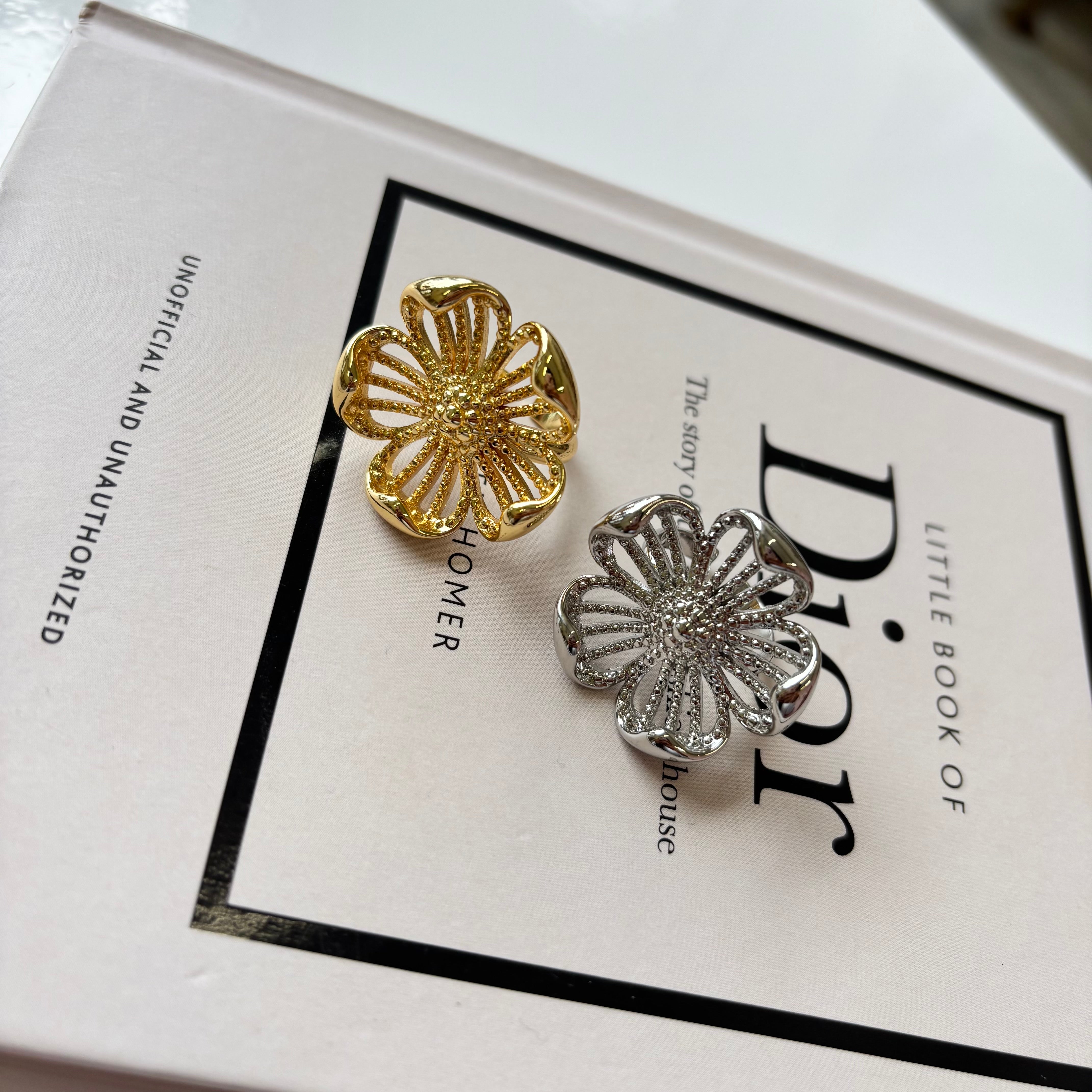 Texture Blossom Rings