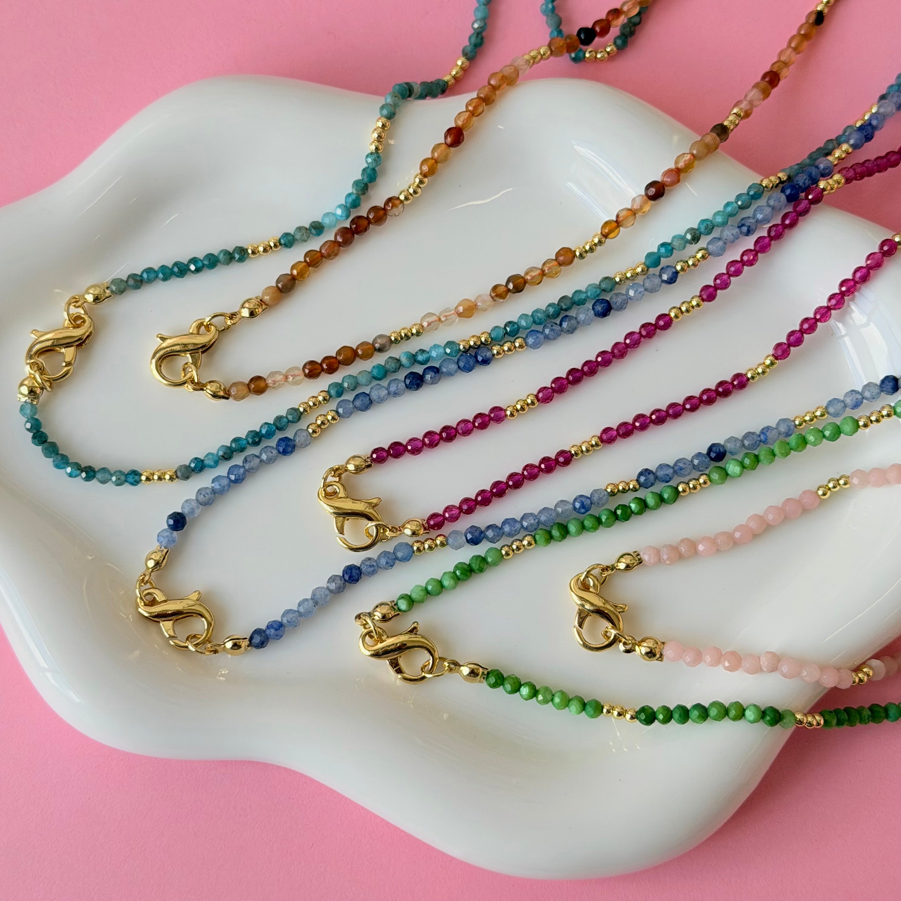 Crystals Long  Necklace