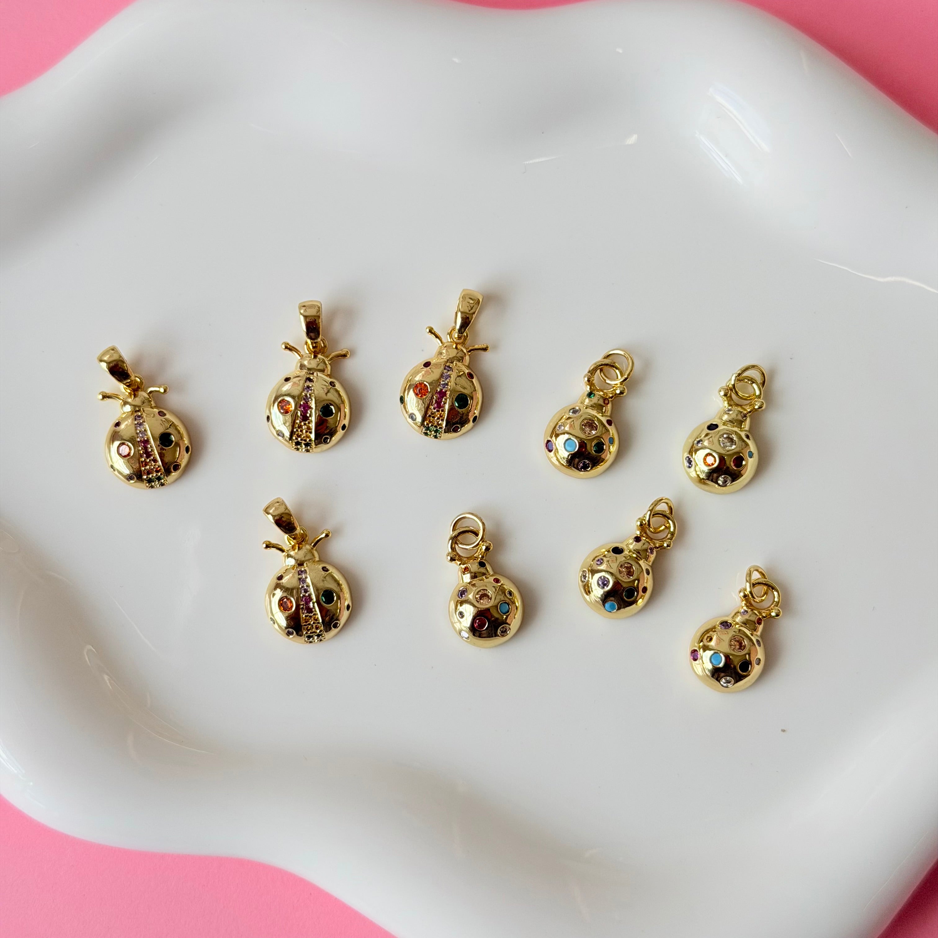 Ladybug Crystal Color Charm