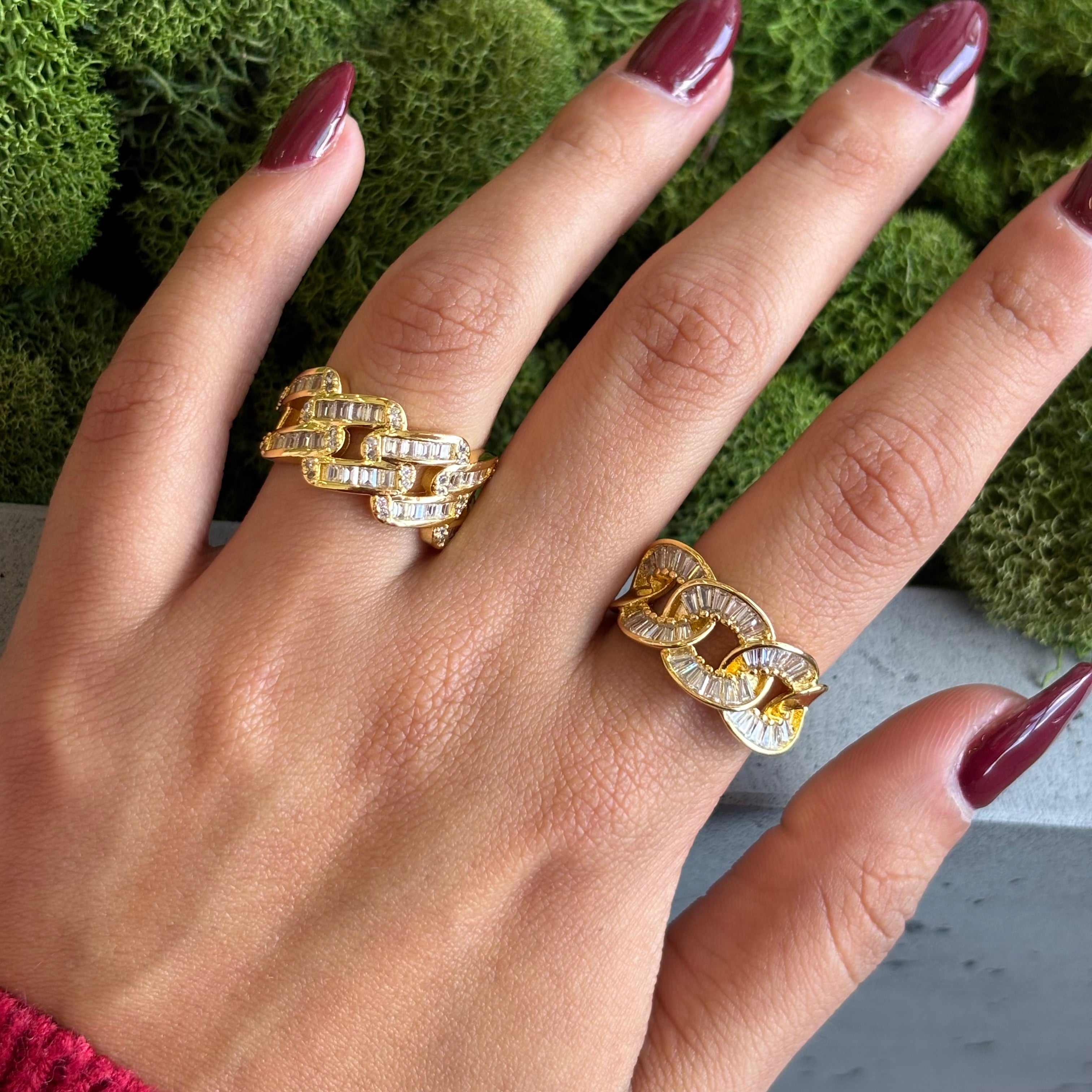 Chain Crystal Ring