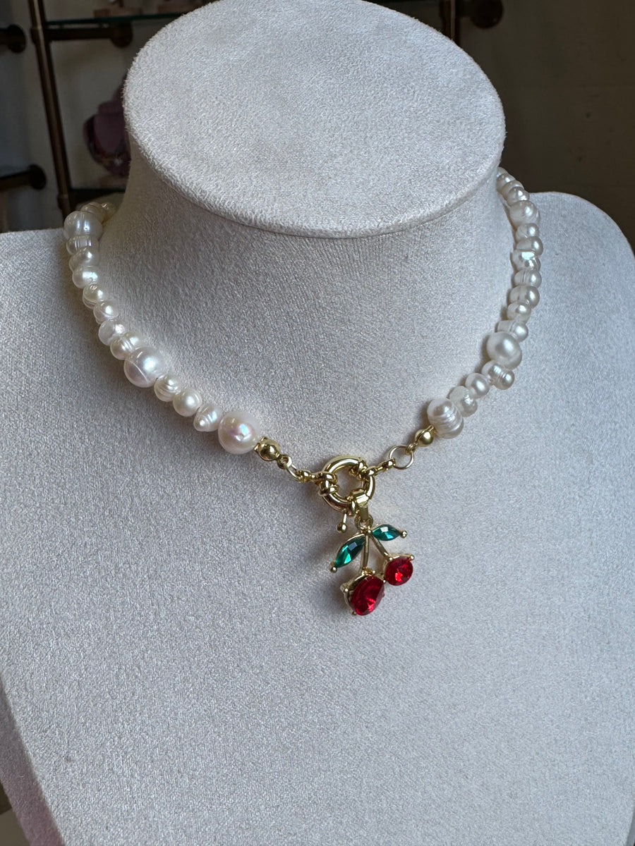 Pearl Cherry Necklace