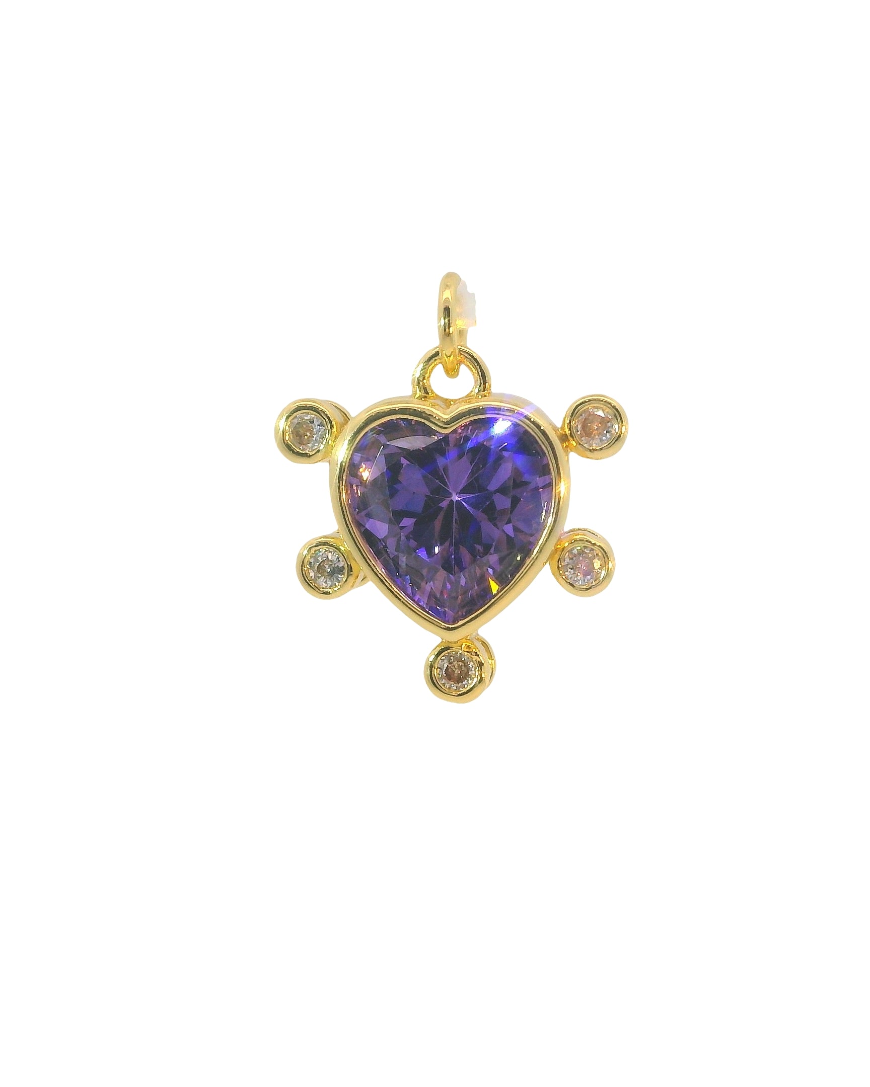 Royal Amethyst Heart Charm