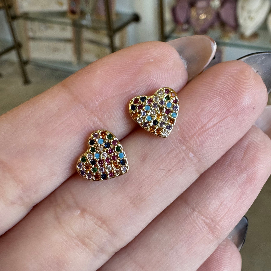 Heart Color Earrings