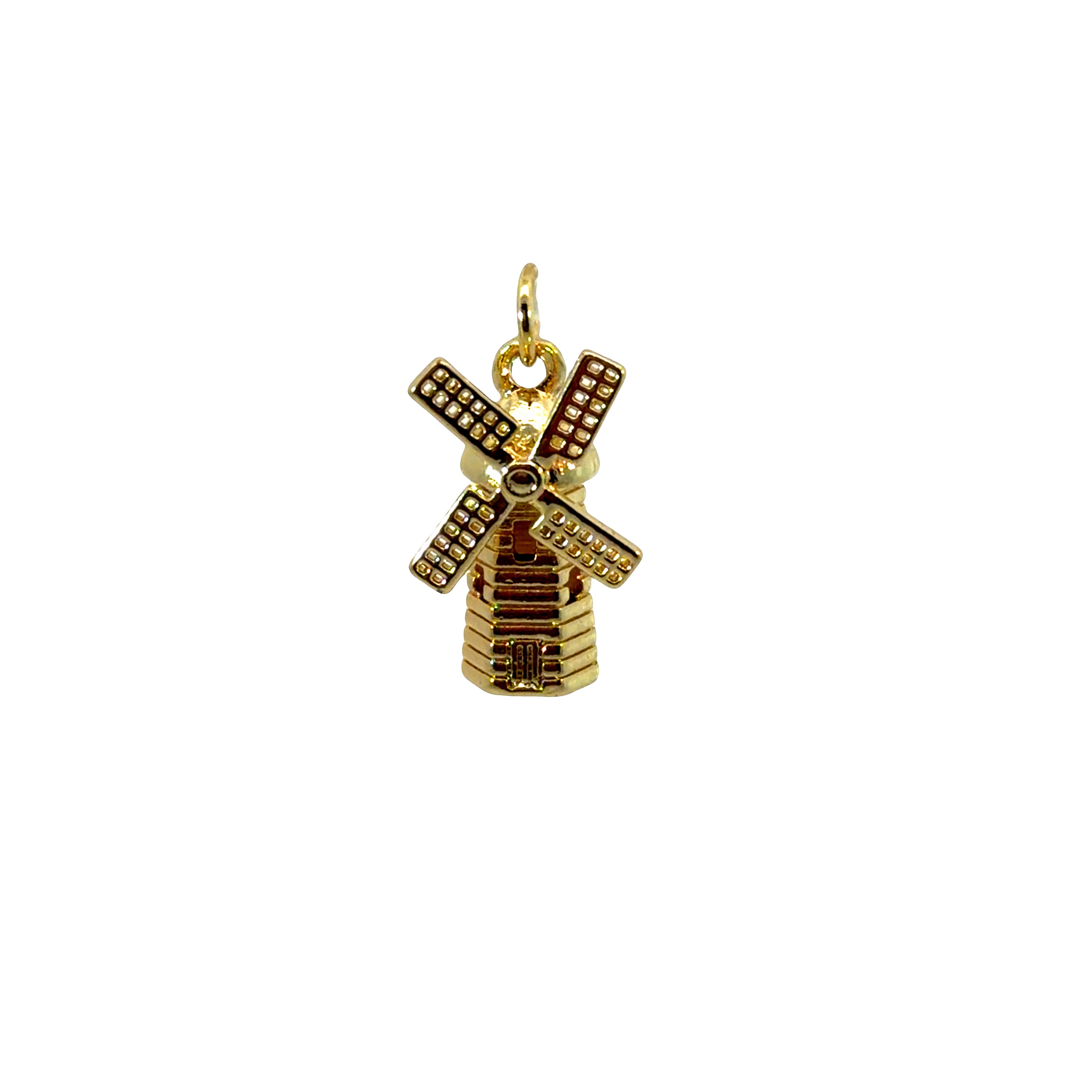 Golden Windmill Charm