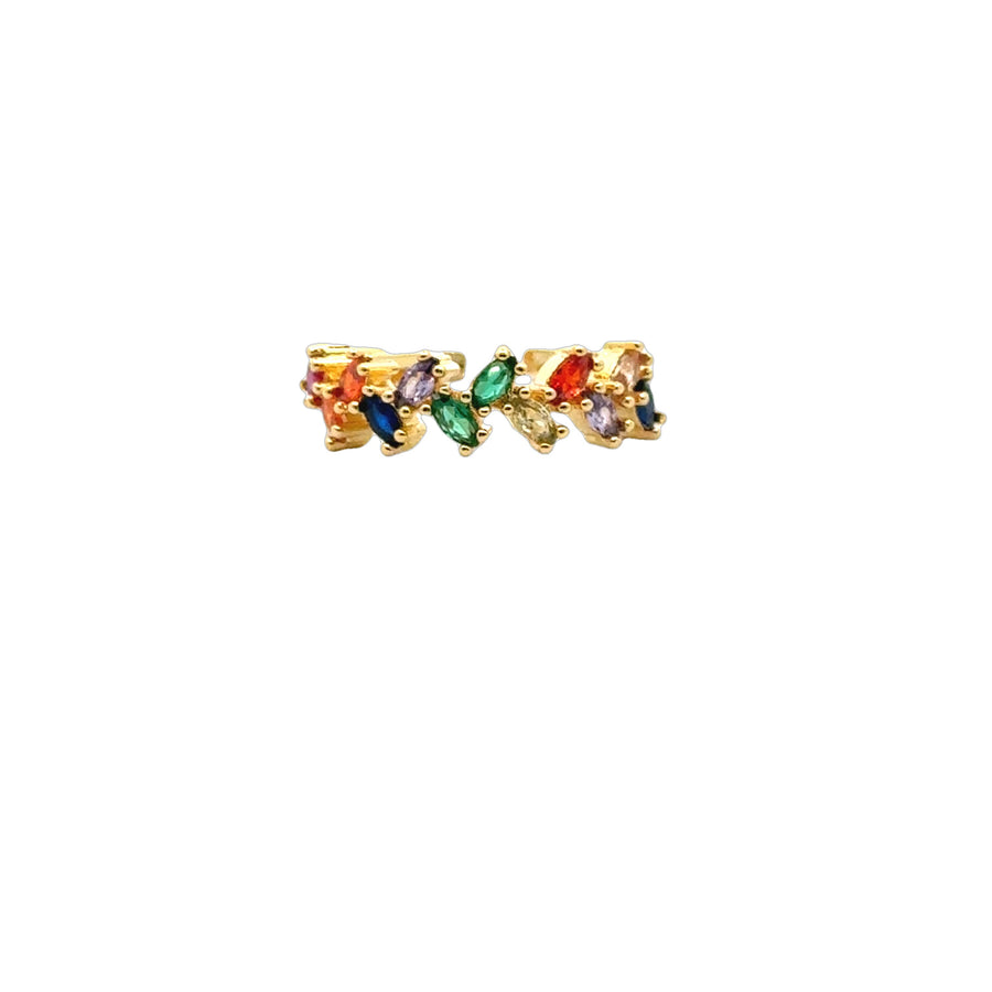 Leaves Crystal Color Ring