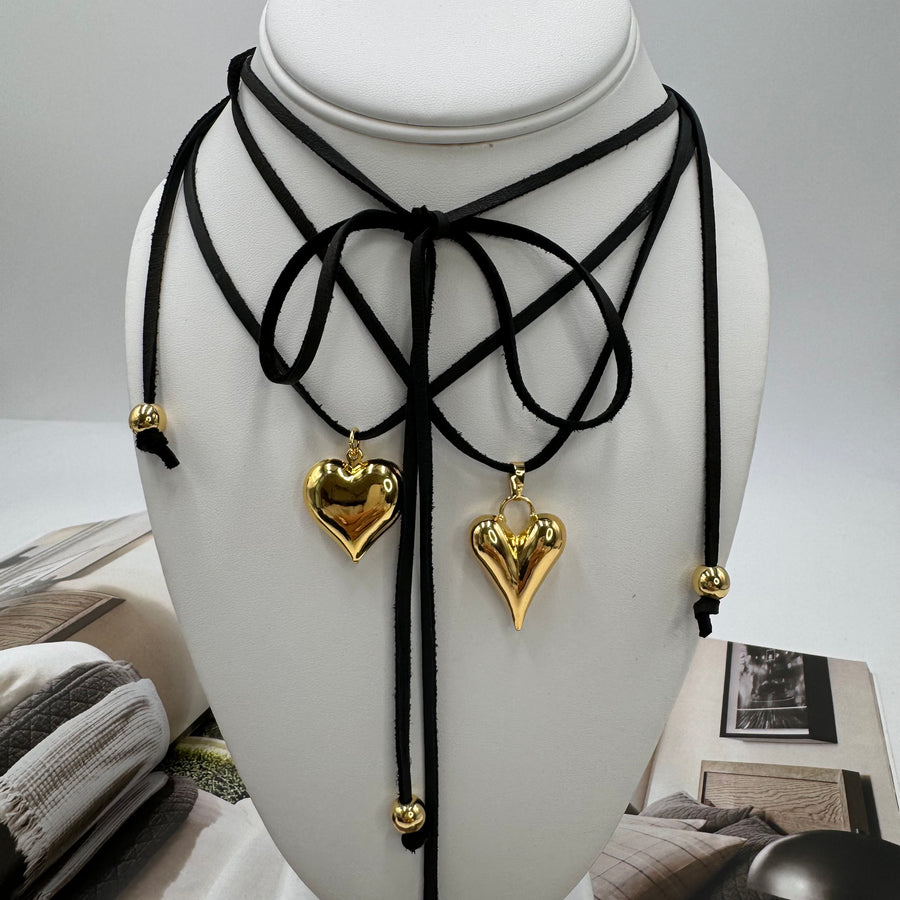 Black Long Thread Necklace