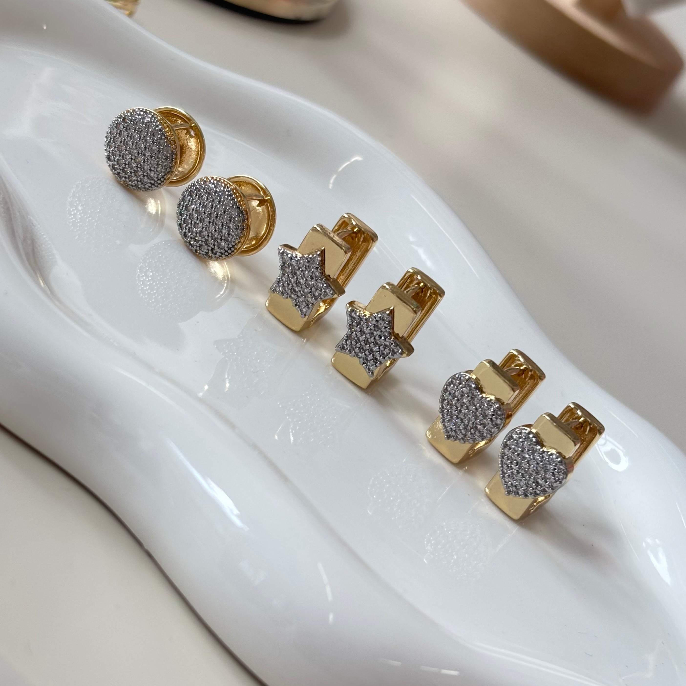The Classic Shiny Trio Hoops collection