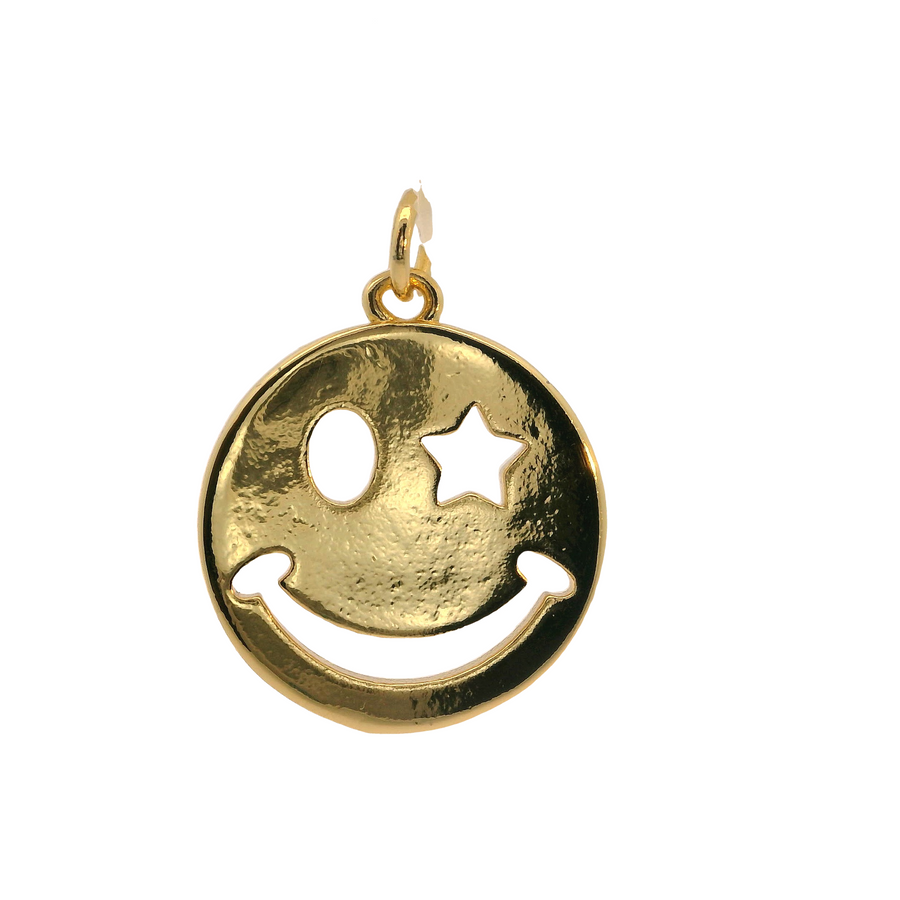 Star Eye Smiley Face Charm