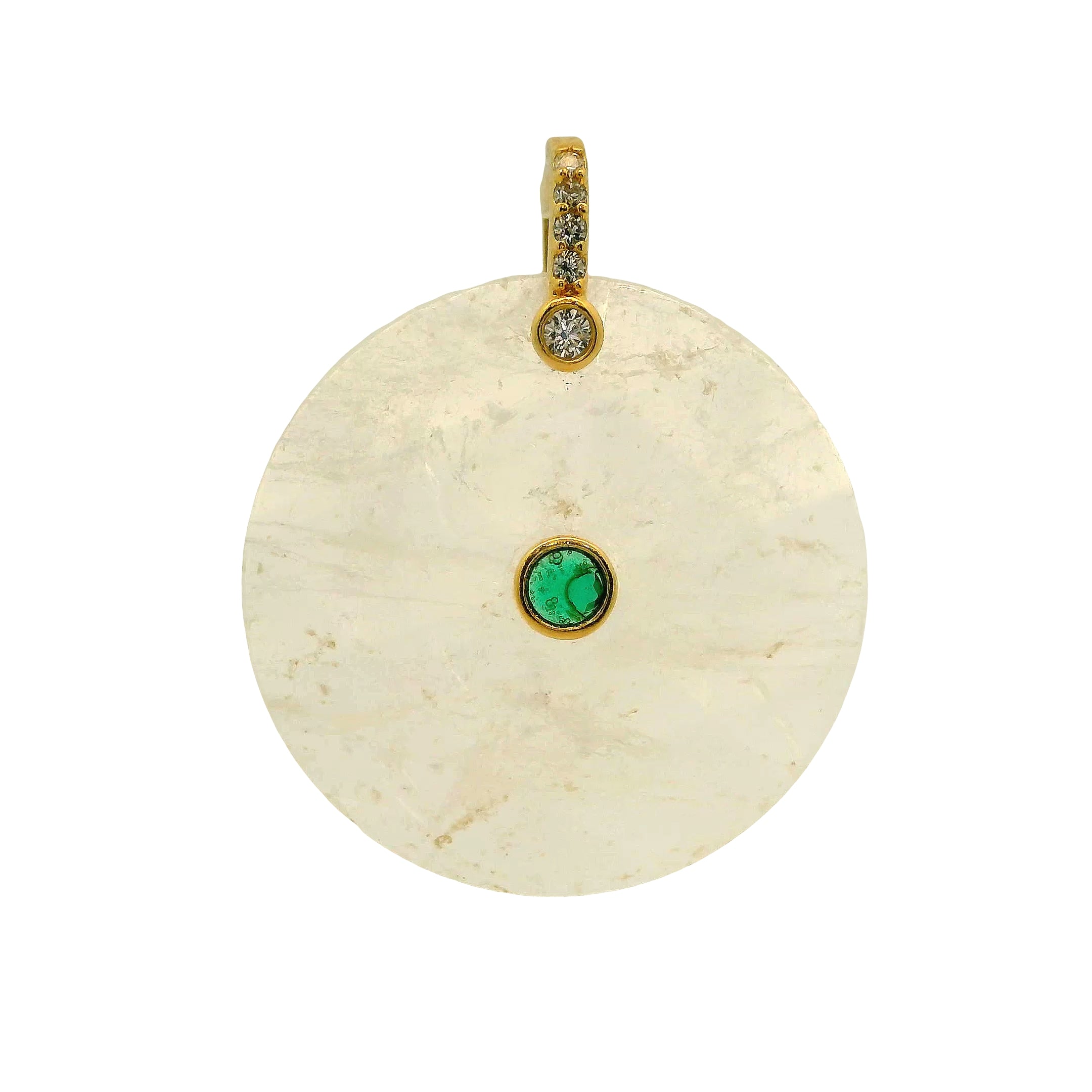 Natural Stone Disc Charm