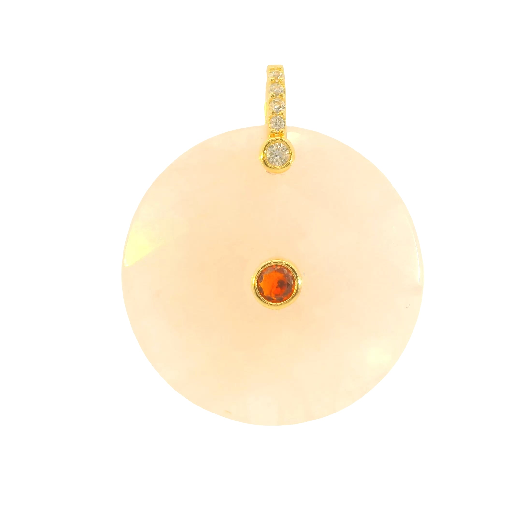 Natural Stone Disc Charm