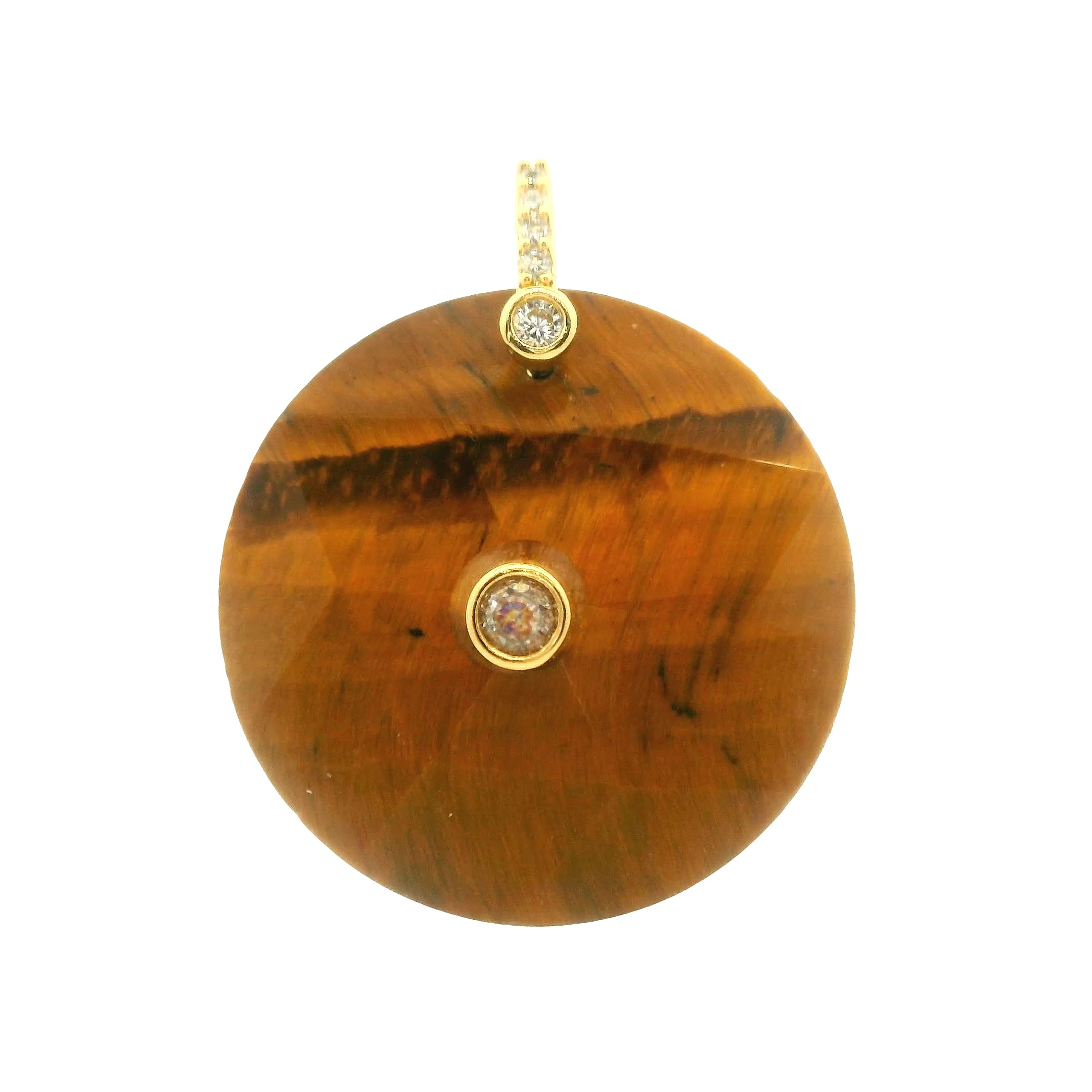 Natural Stone Disc Charm