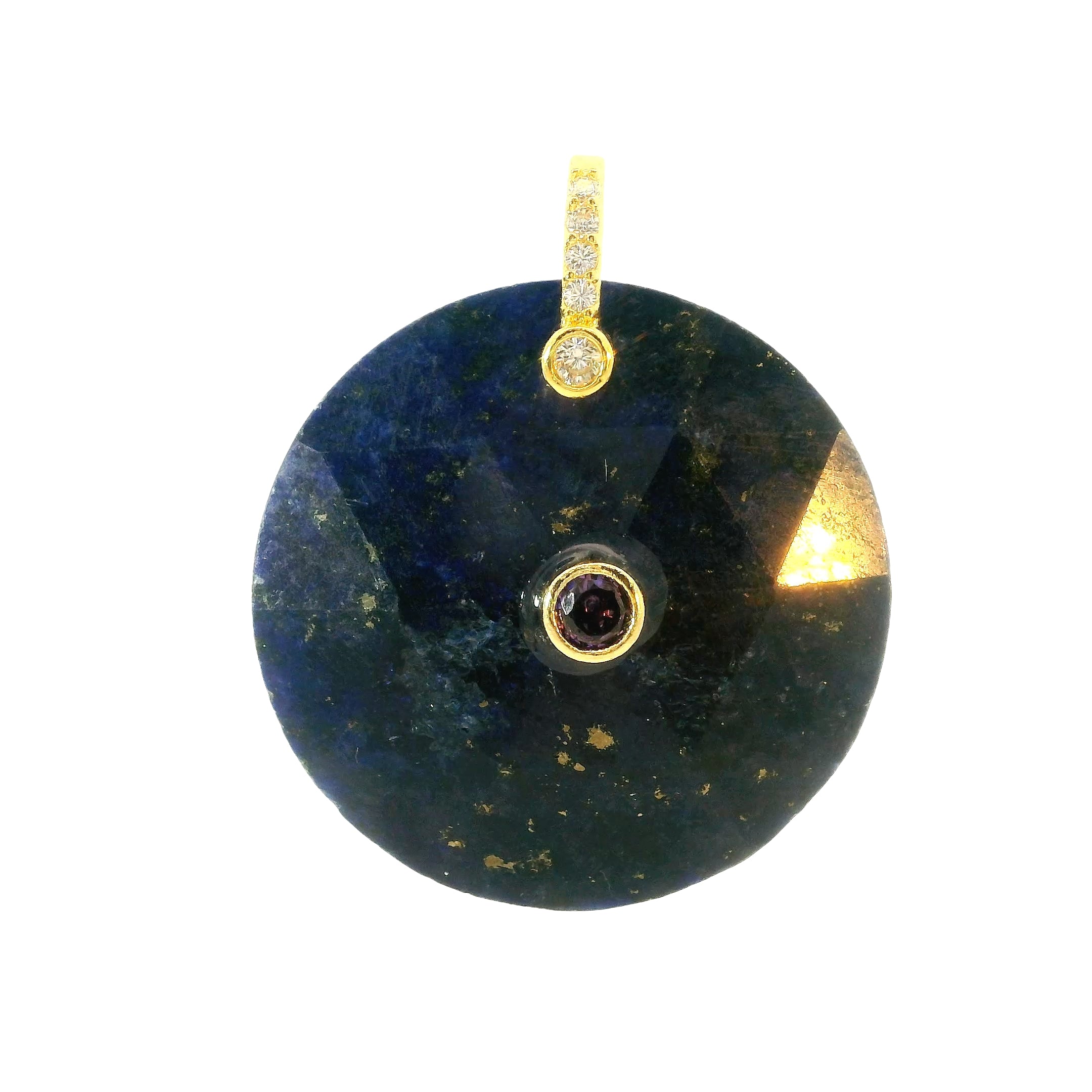 Natural Stone Disc Charm