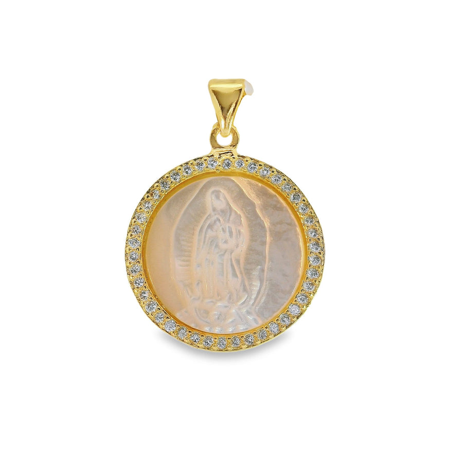 Guadalupe Nacar Round Crystal Frame Charm