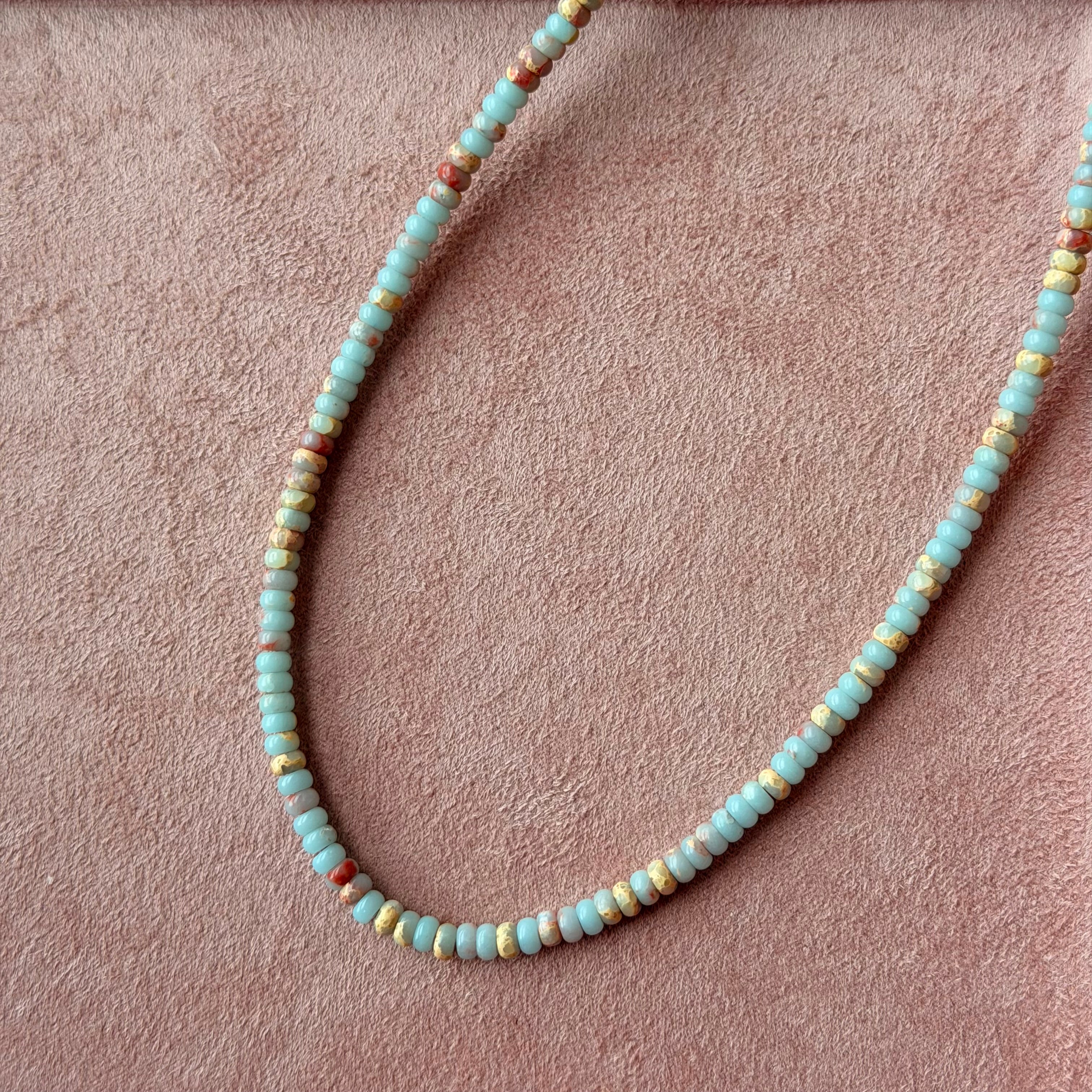 Aqua Natural Stone Necklace