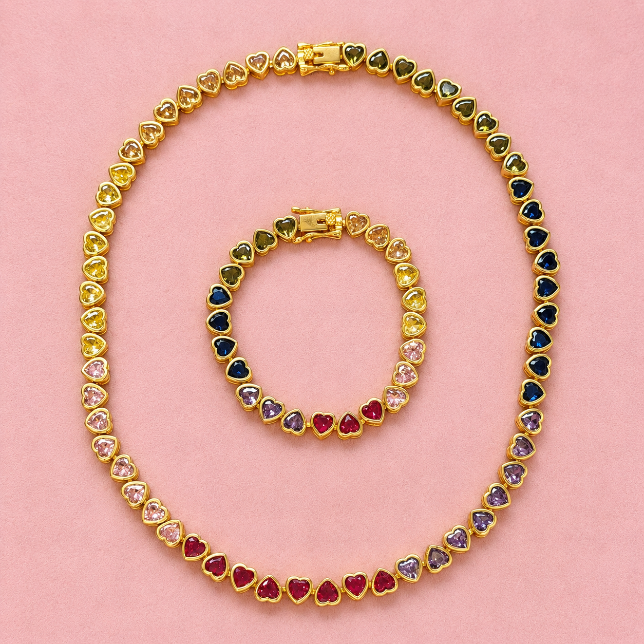 Rainbow Hearts Tennis Collection