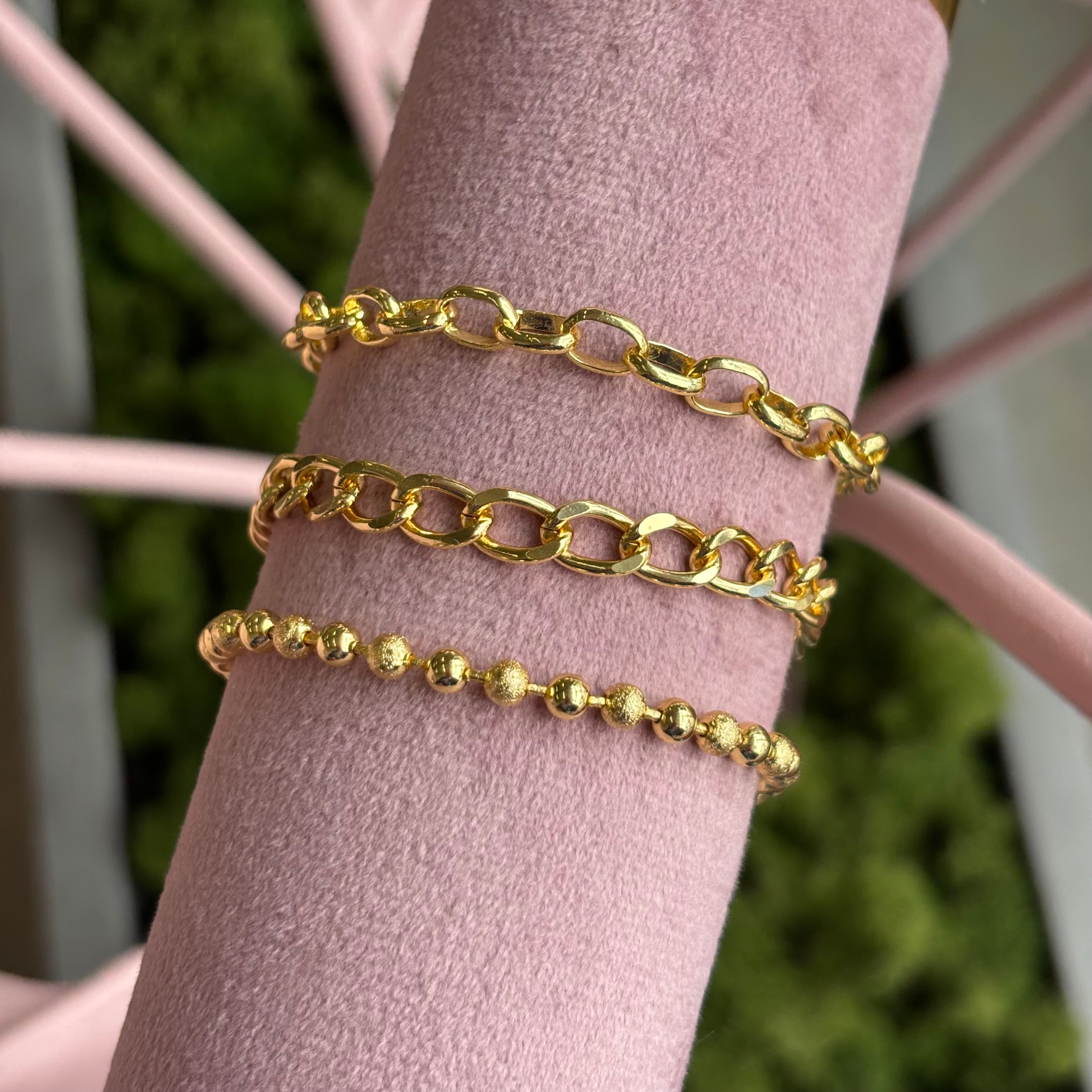 Gold Chains Bracelet